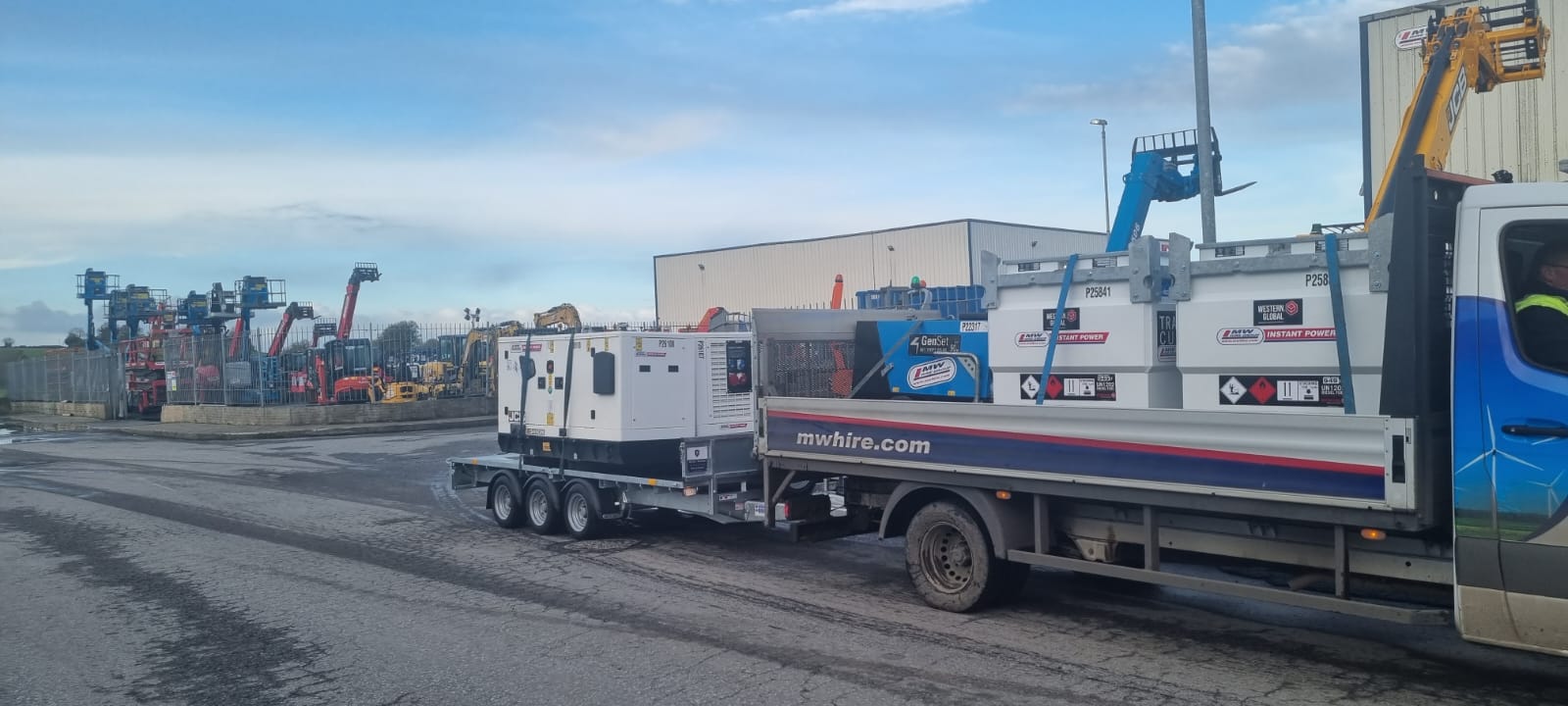 45 kva jcb sets and Western tanks sold to a customer in Galway