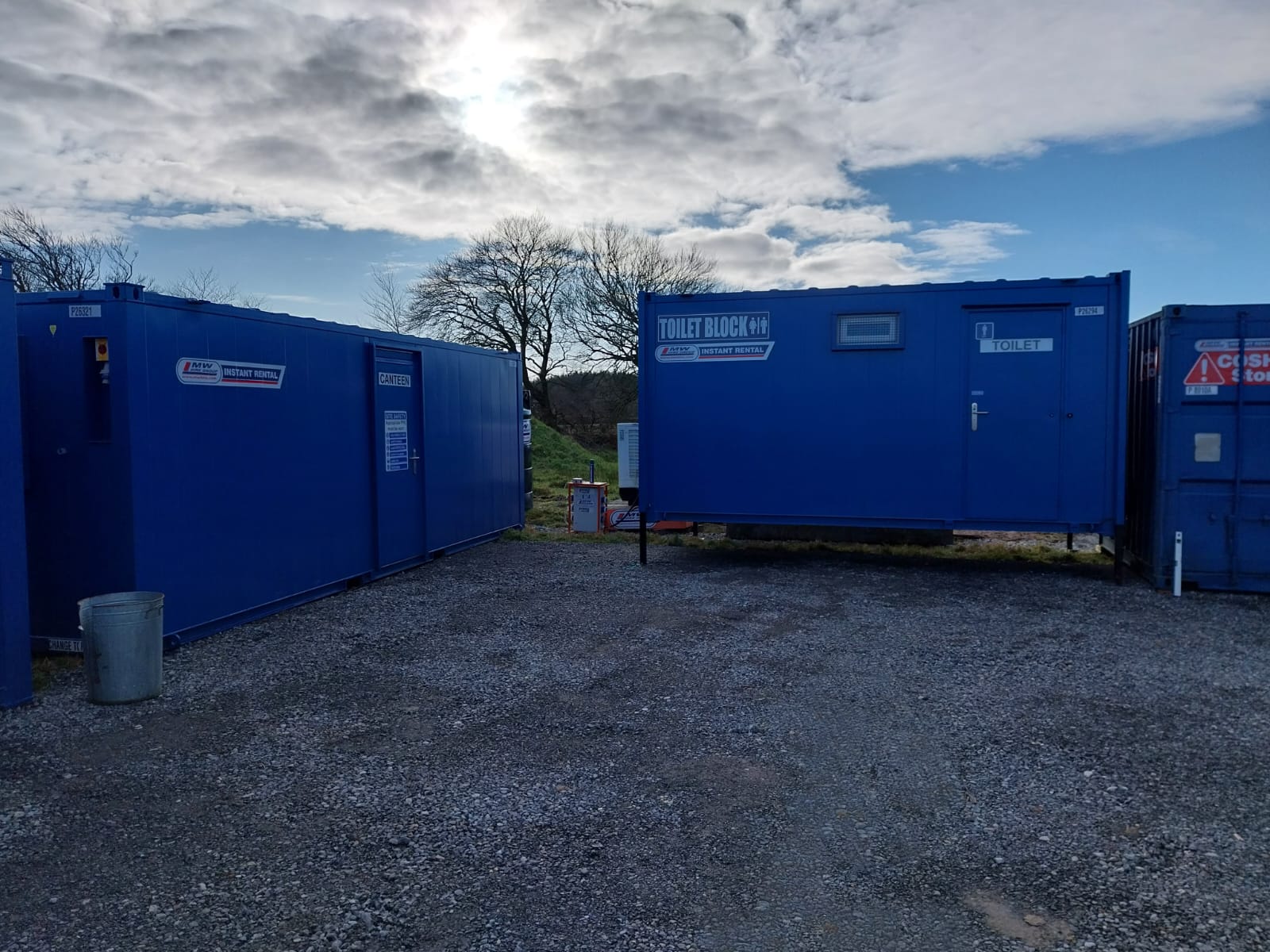 Compound set up on a windfarm for one of our customers 
