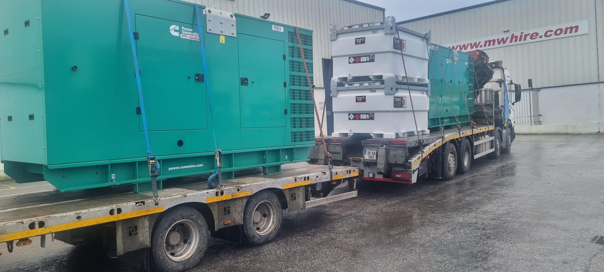 SOLD... 2 x New Cummins 330 KVA Generators and 2 x Western Global fuel tanks heading to our customer in Dublin