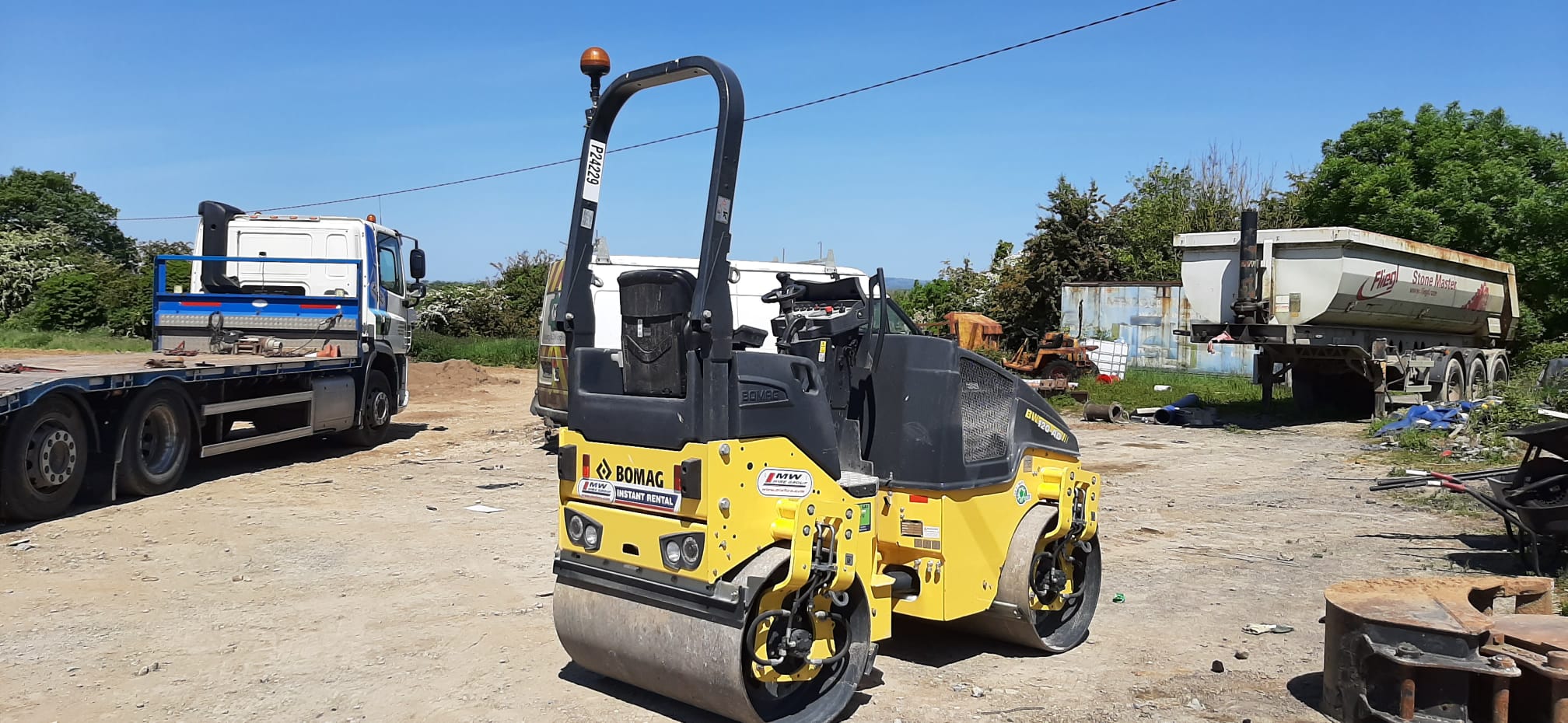 BOMAG BW120 AD-5 Roller out on Hire from our kilkenny depot 