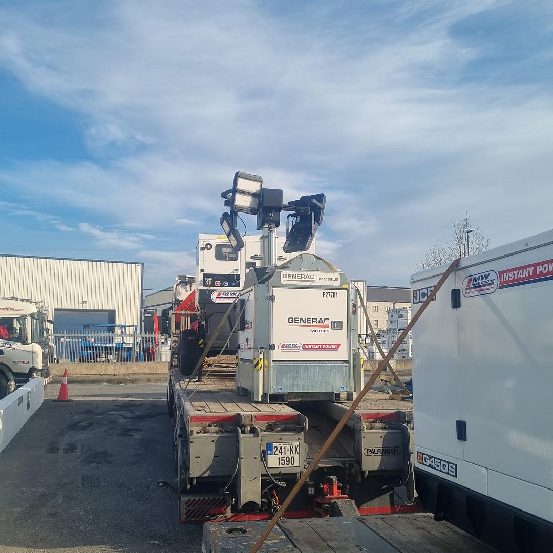 Generac Cube Lighting tower & a Dust Suppression unit heading to a project in Dublin