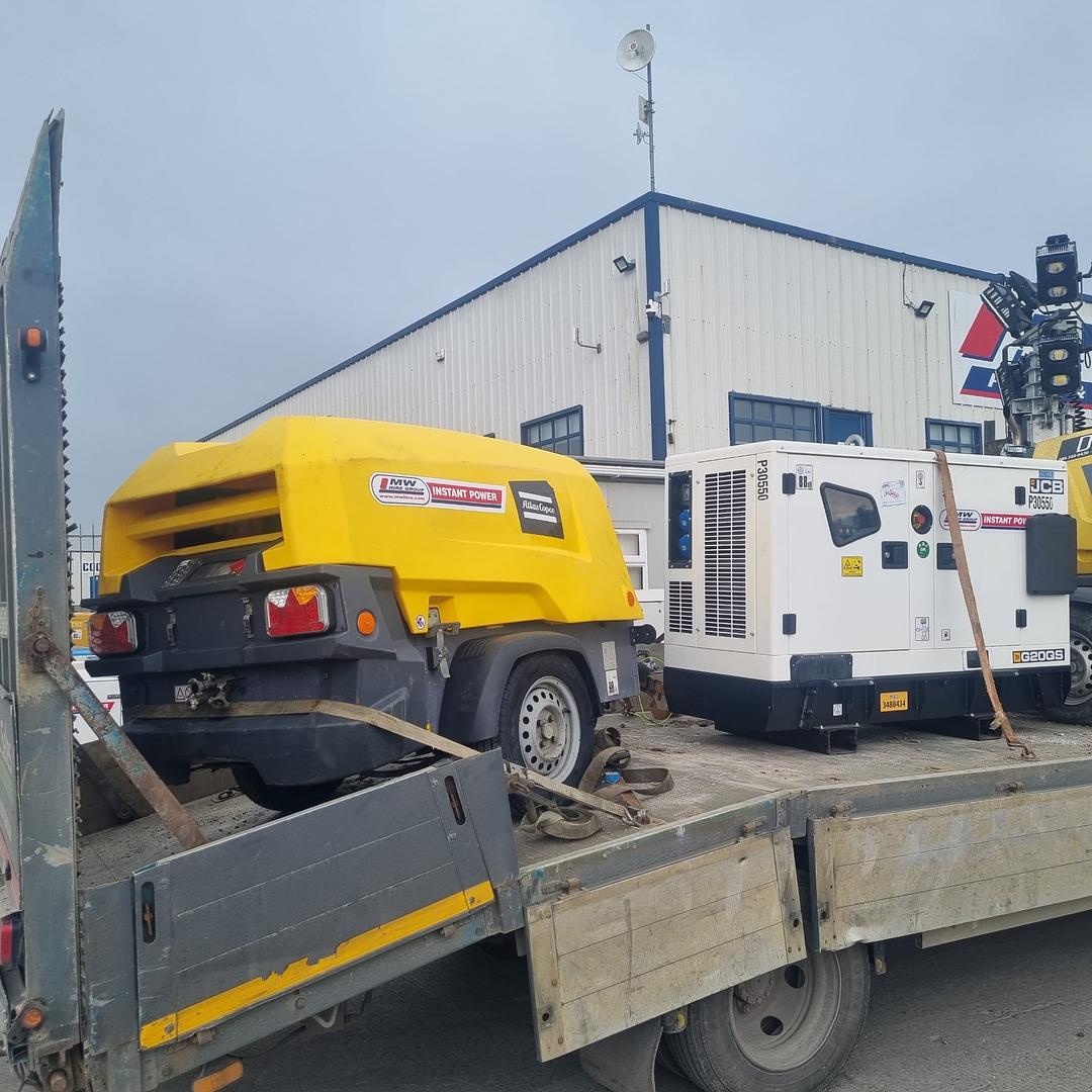 Atlas Copco XAS 68 Compressor & JCB 20 KVA Single phase Generator SOLD- Customer collecting