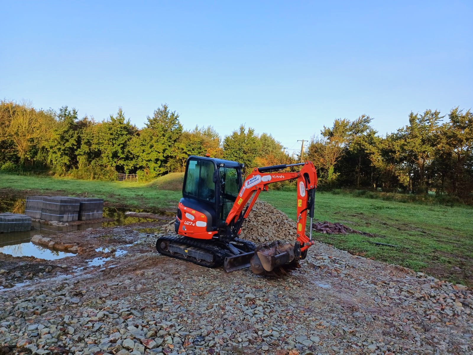 2.7T Kubota Digger out on hire from our Wexford Depot 