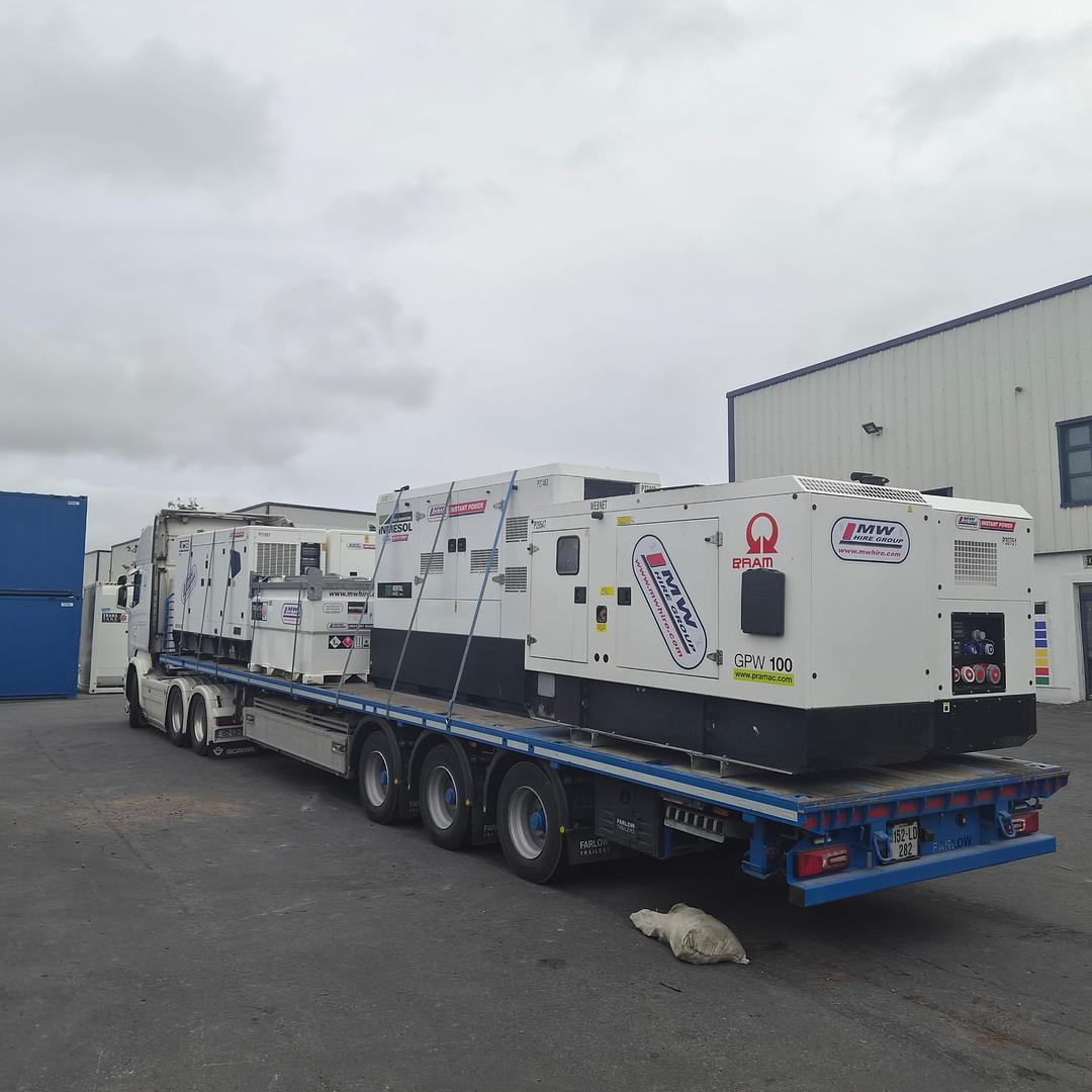 Generators Getting Collected in Urlingford Heading to site in Laois 💪