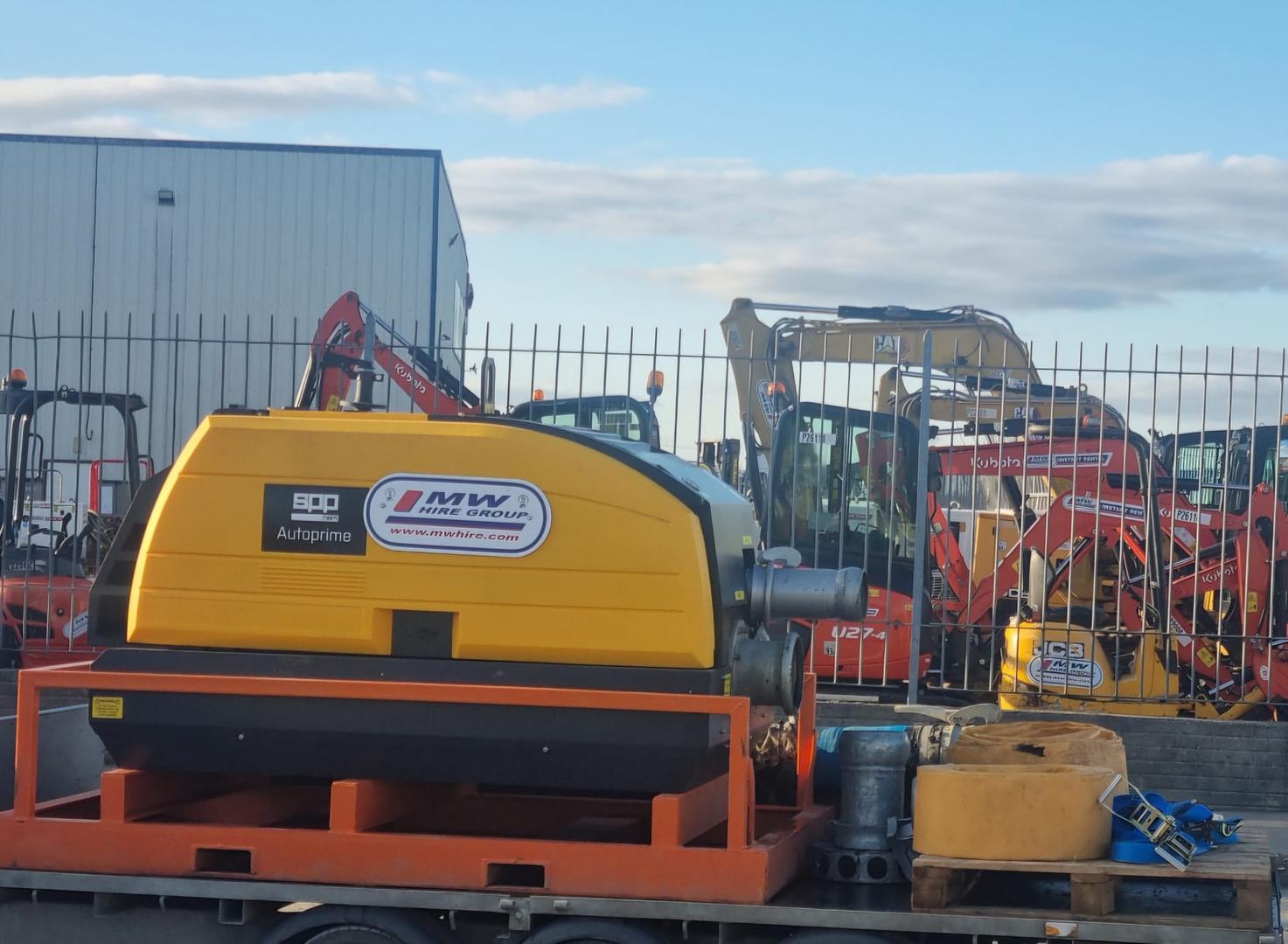 New SPP pump and hoses going out on a  rental project .. customer collecting