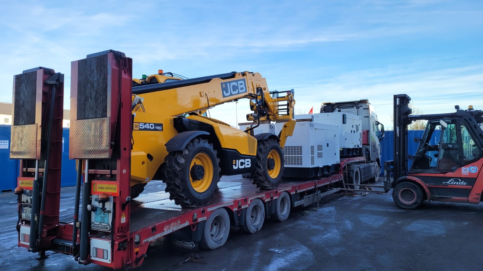 Ex Rental JCB 18 meter & 4 x JCB Generators sold to a customer in Germany