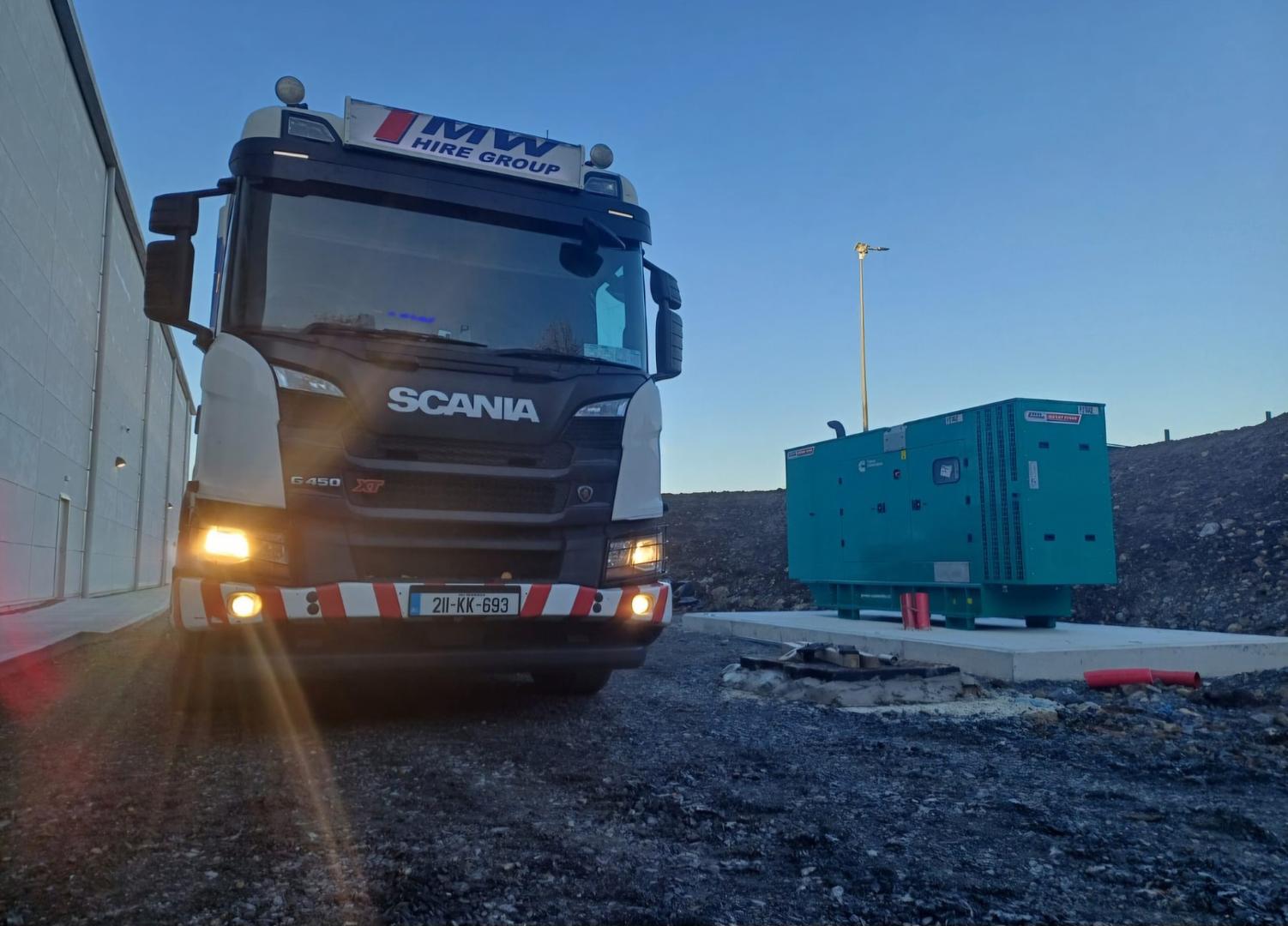 New Cummins 220 KVA dropped off on site