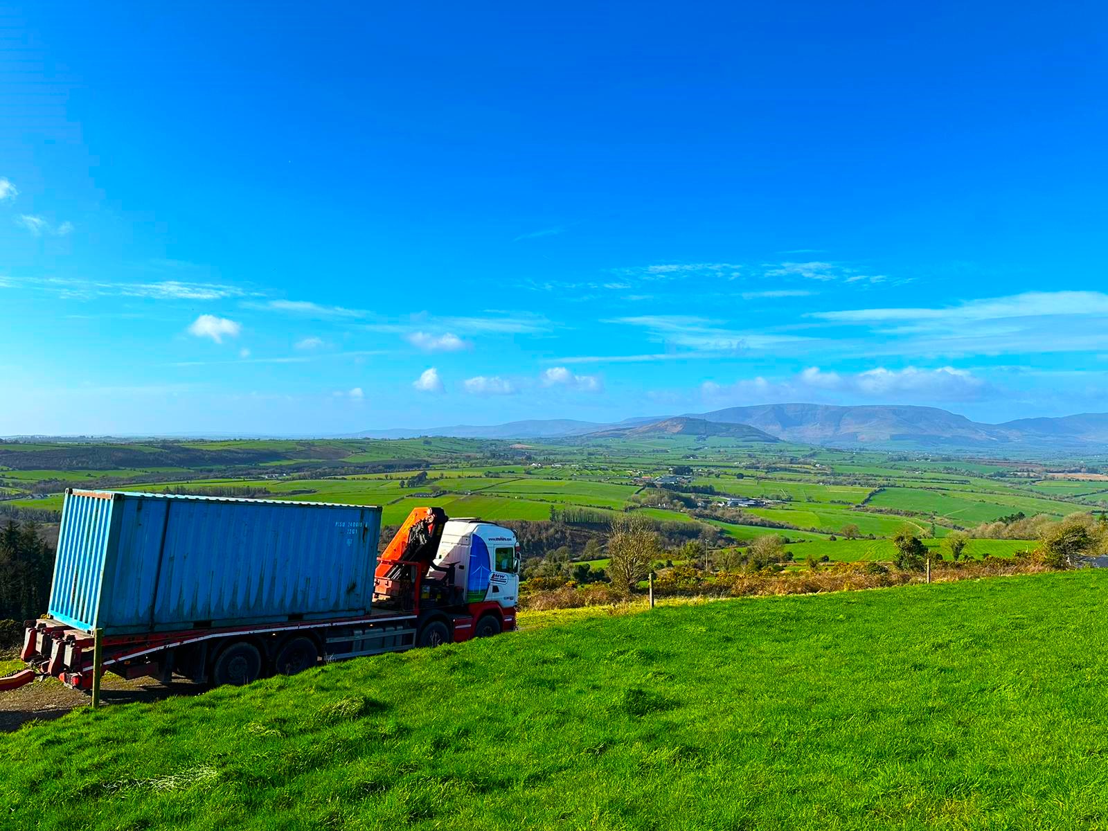 One of our Storage Units being collected from a windfarm 🌞