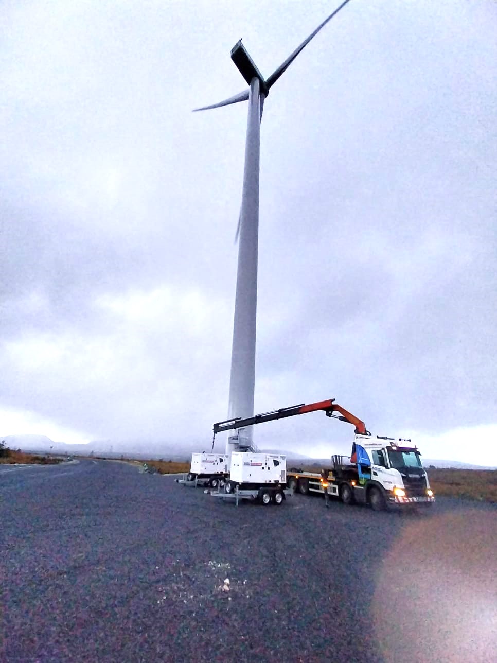 2 x JCB Generators delivered from our Urlingford depot to a wind farm 