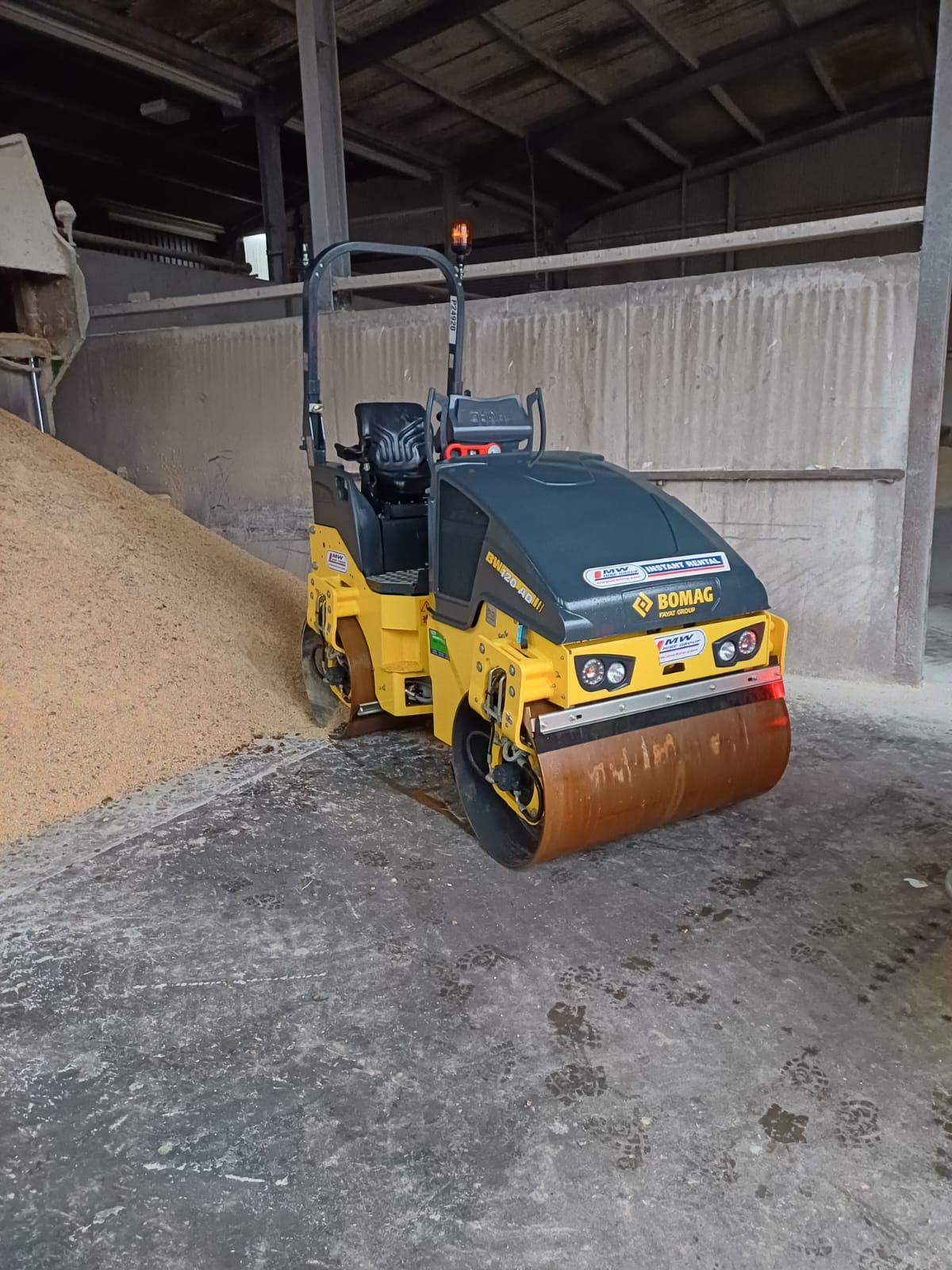 Bomag BW120 roller on hire in Wexford