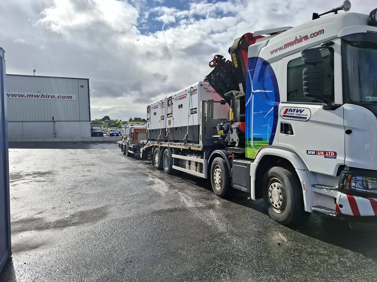 Full load of Generators, Transformers and Cables all heading on hire to a local wind farm 🍃