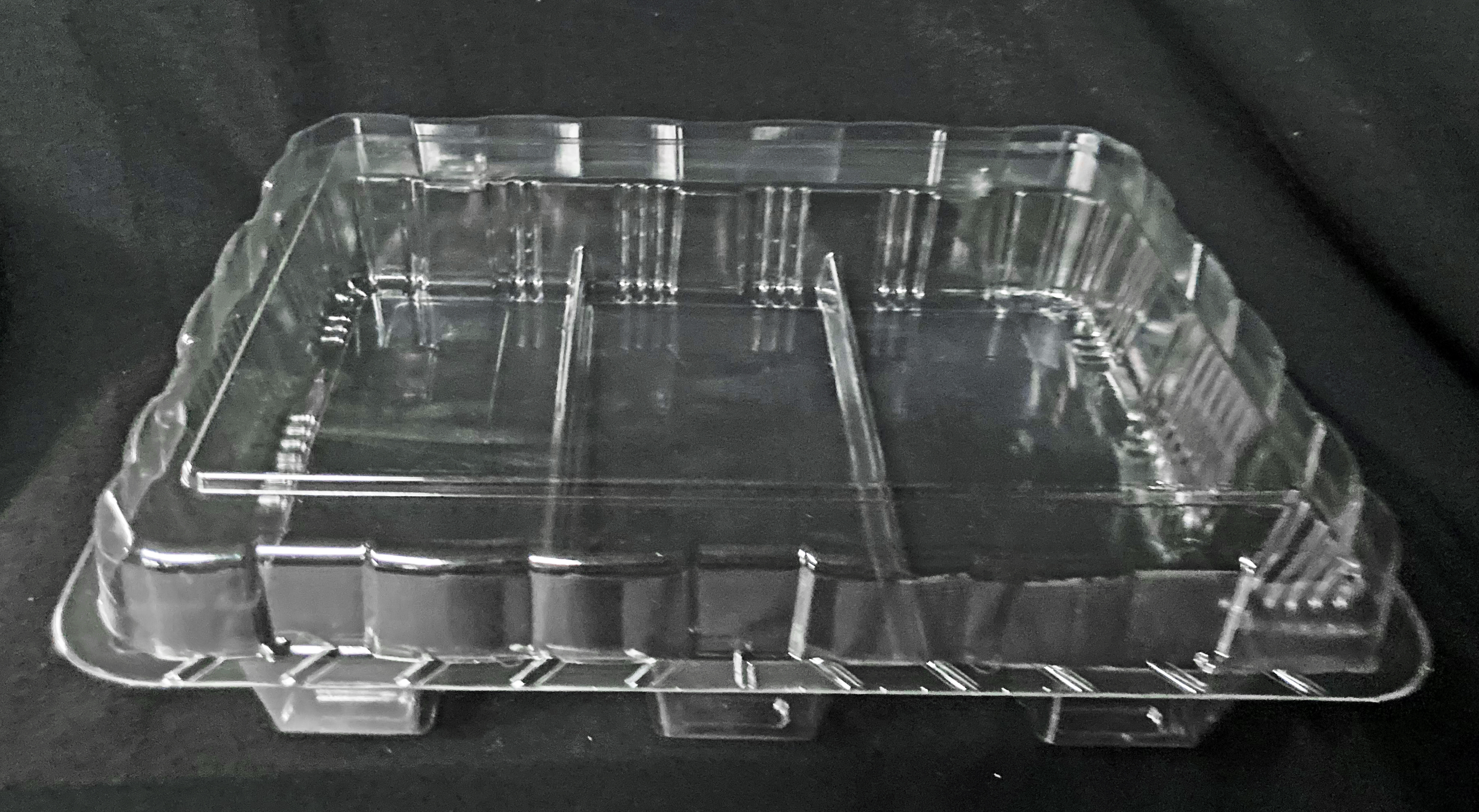 See-Through Plastic Food Containers -- Clamshell Display