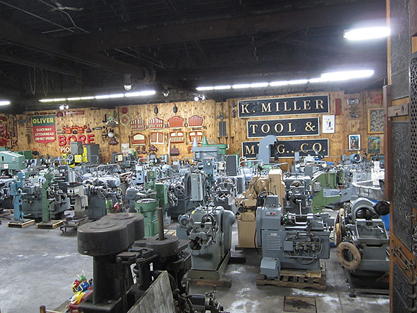 Rows of machines inside the Stanley Machinery showroom