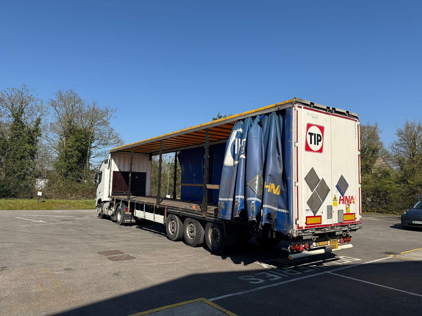 And finally the sun comes out for a day of loading