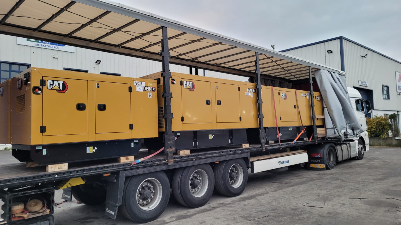 Load of CAT Generators heading to a customer in Europe 