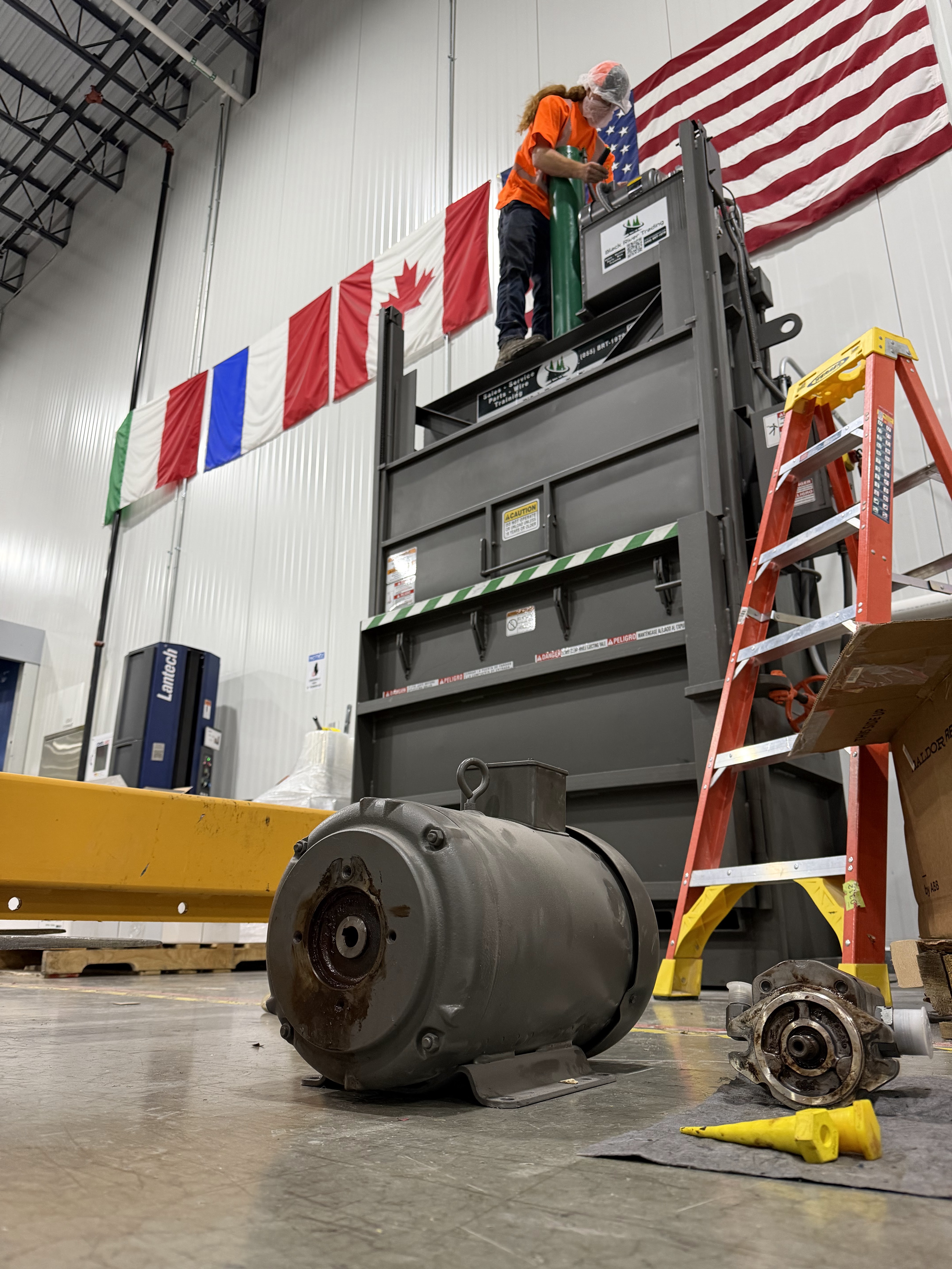 When the Power Unit Fails: BRT Replaces a Vertical Baler Motor and Hydraulic Pump in the Field