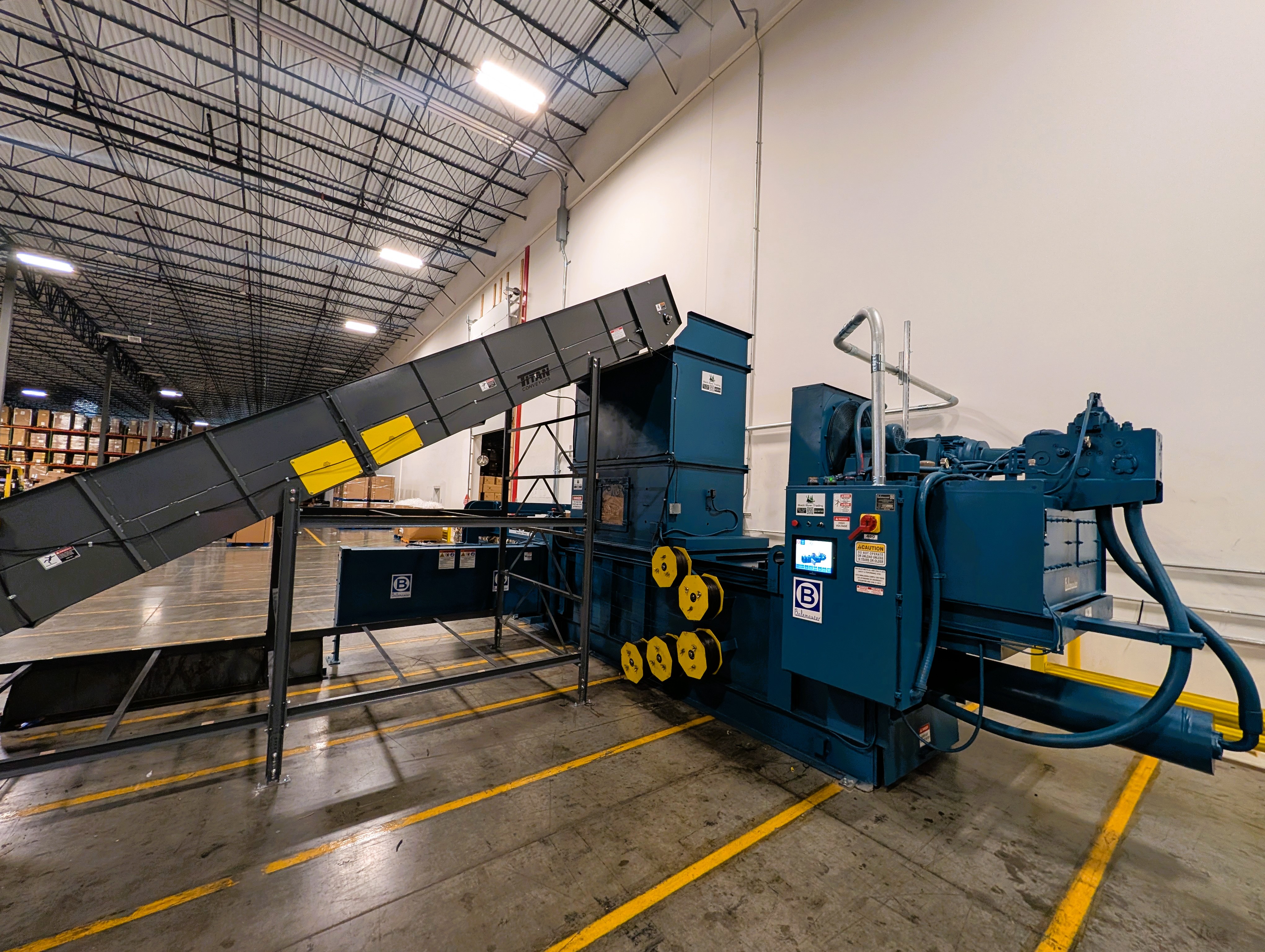 Another Balemaster Back to Work: BRT Reconditioned EO-2520 Auto-Tie Baler Installed With New Titan Conveyor