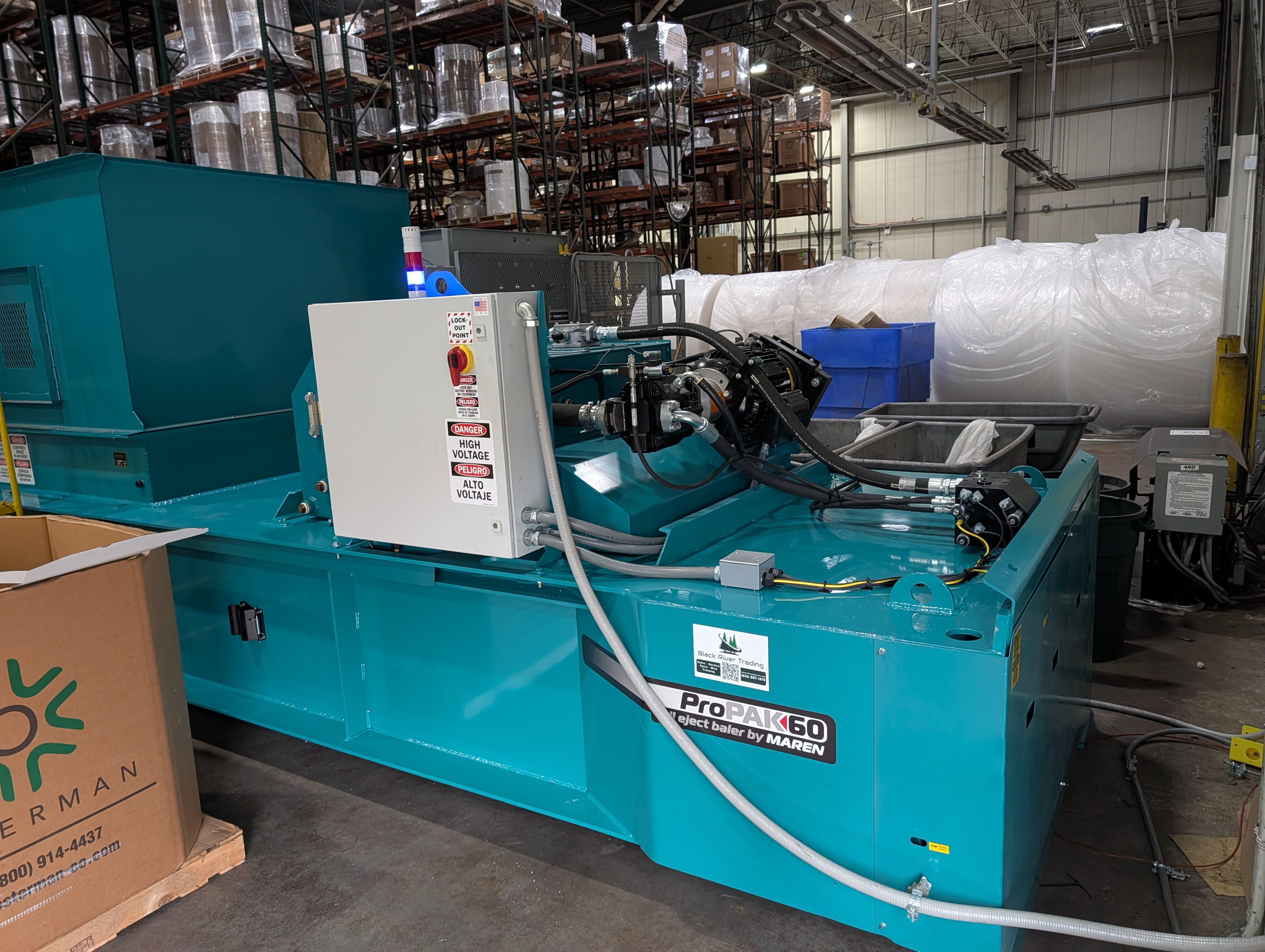 New Maren ProPAK60Stretch Full Eject Baler Installed by Black River Trading