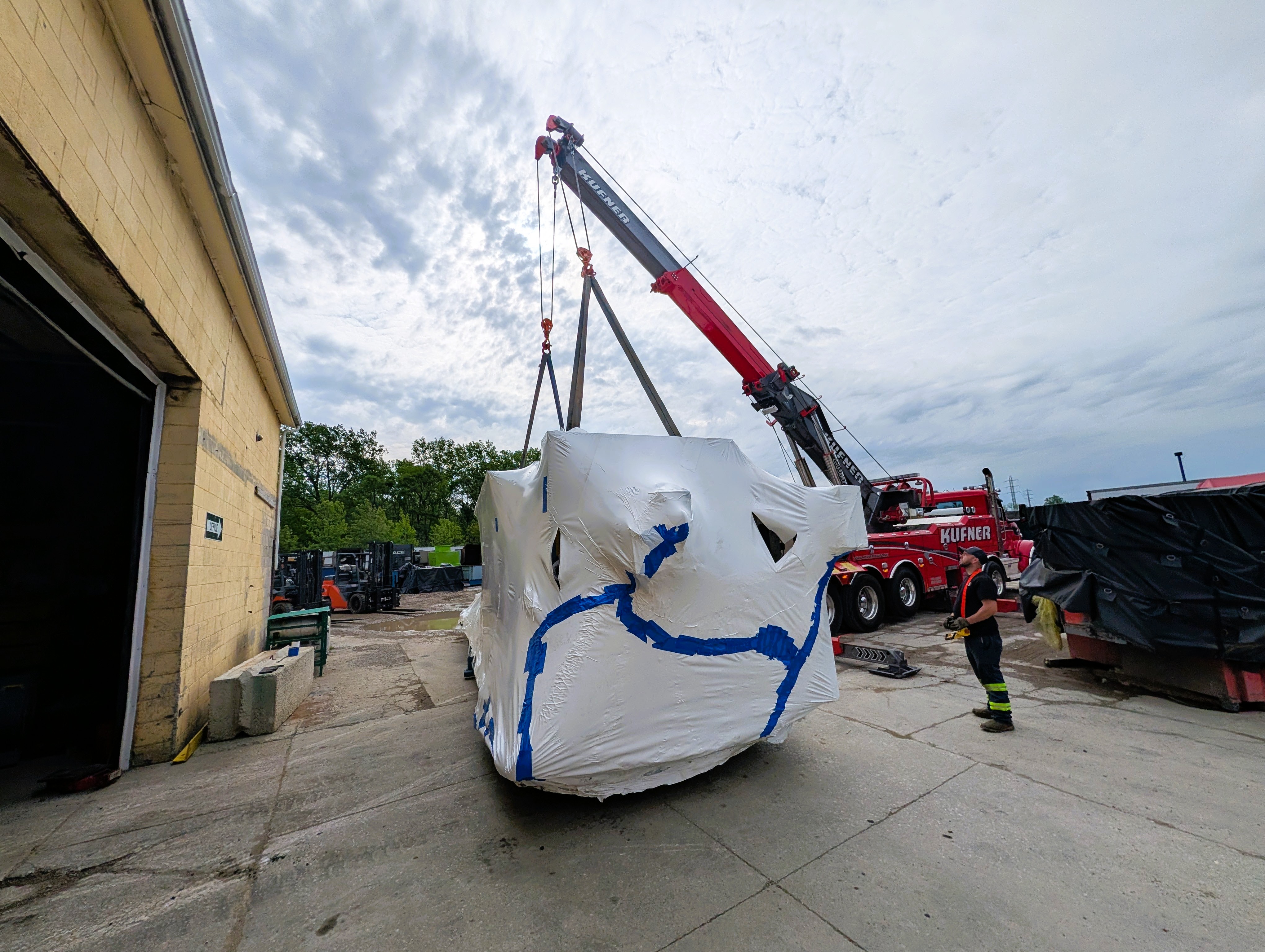 BRT Reconditioned Two-Ram Baler Loaded Out and Headed South for Installation
