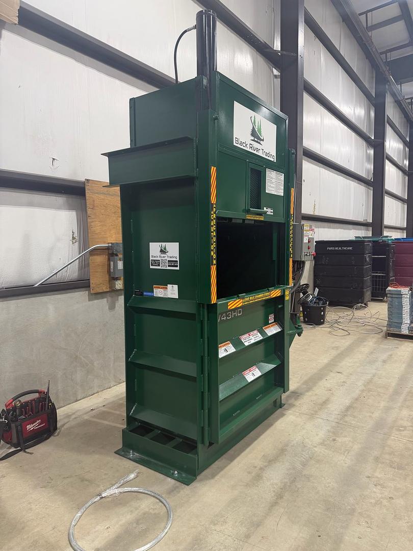 BRT Installs BACE V43HD Vertical Baler for Textile Application in Western PA
