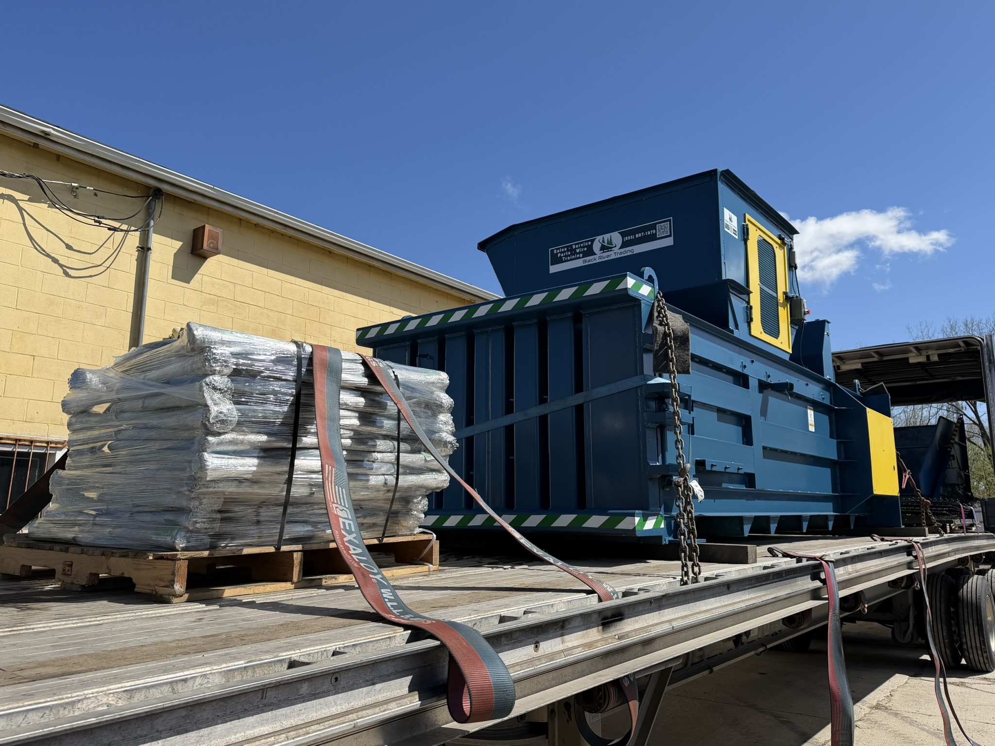 BRT Ships Reconditioned Full-Eject Closed-Door Baler and Box Dumper to Virginia Customer