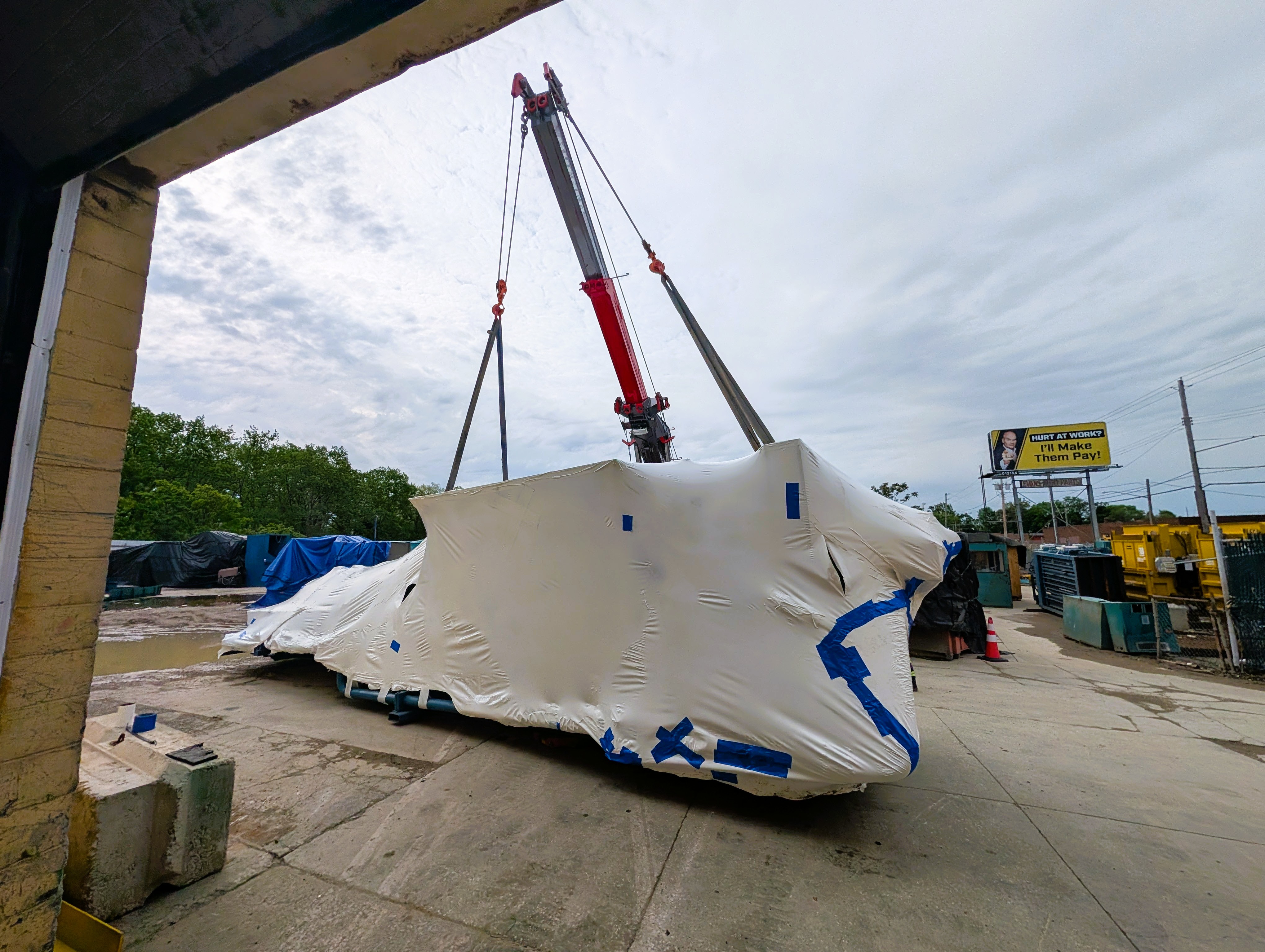 BRT Reconditioned Two-Ram Baler Loaded Out and Headed South for Installation