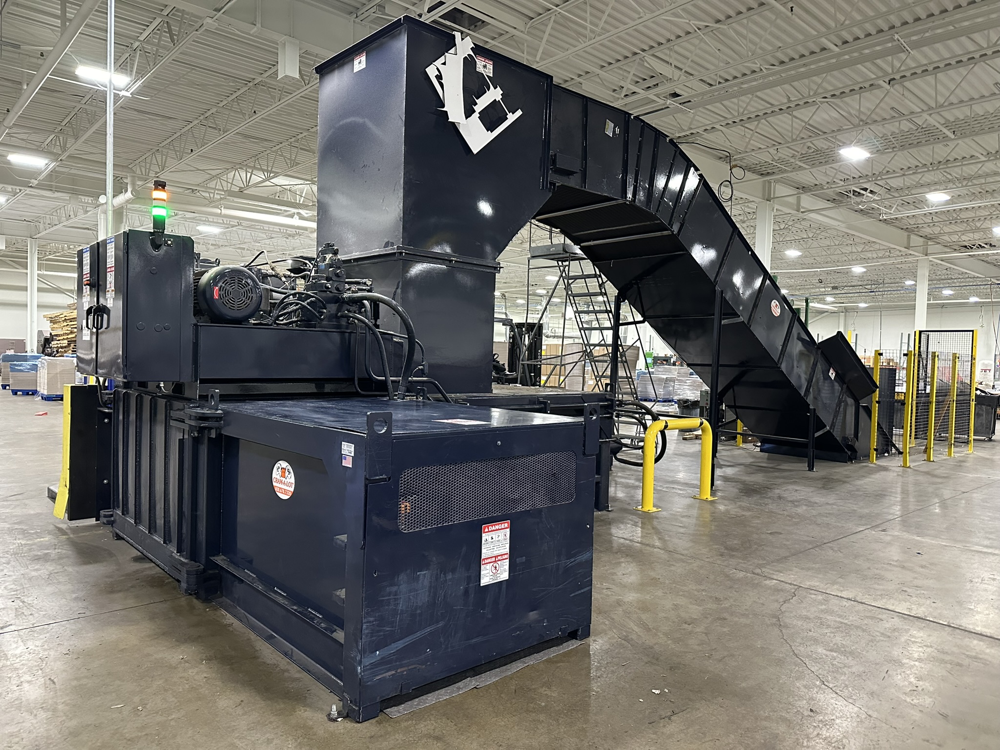 Cram-A-Lot H2R60 Two-Ram Baler for Industrial Recycling