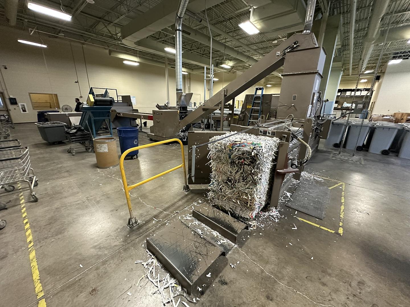Turnkey Allegheny Shredding System — Box Dumpers, Dual Shredders, Conveyors & Closed-Door Baler