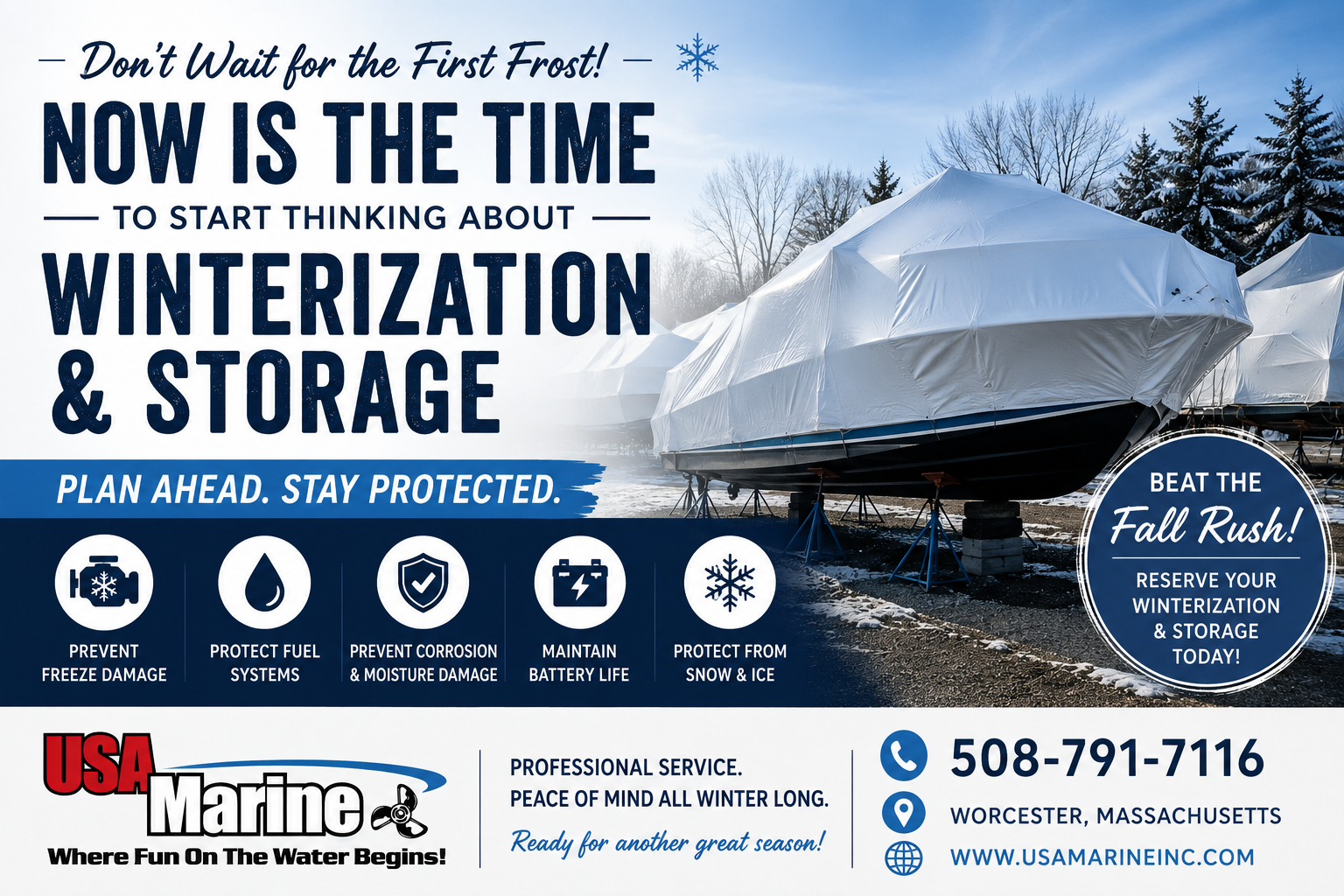 Winterization and storage reminder from USA Marine
