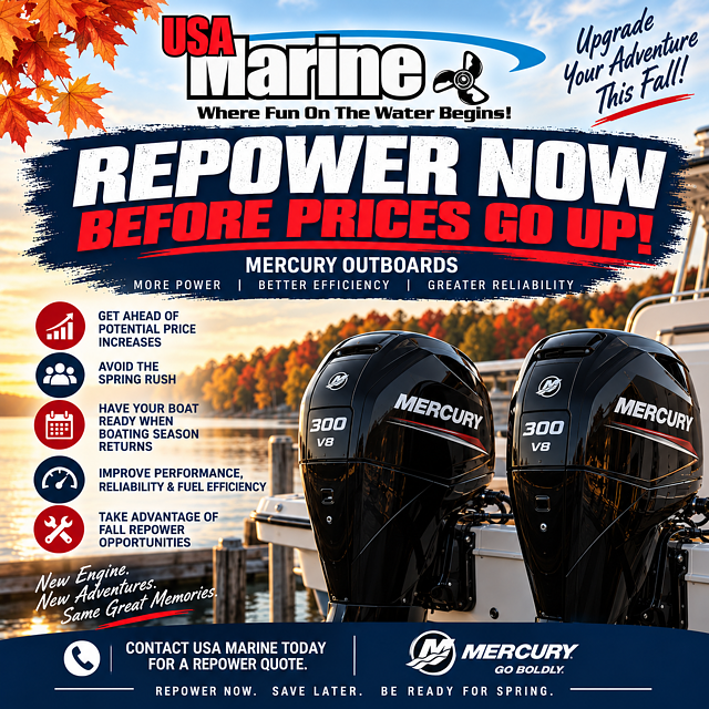 🍂 DON’T WAIT UNTIL SPRING TO REPOWER! 🚤