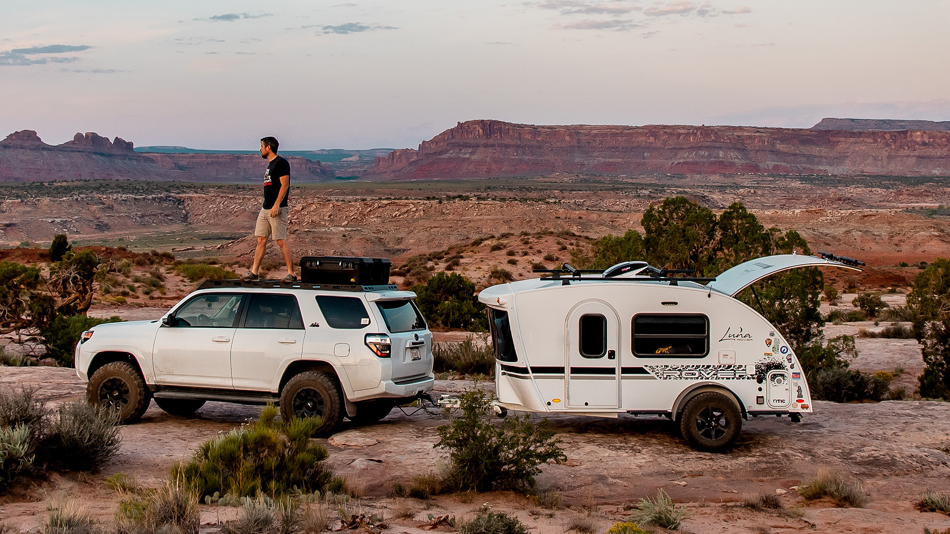 inTech Luna travel trailer in the desert