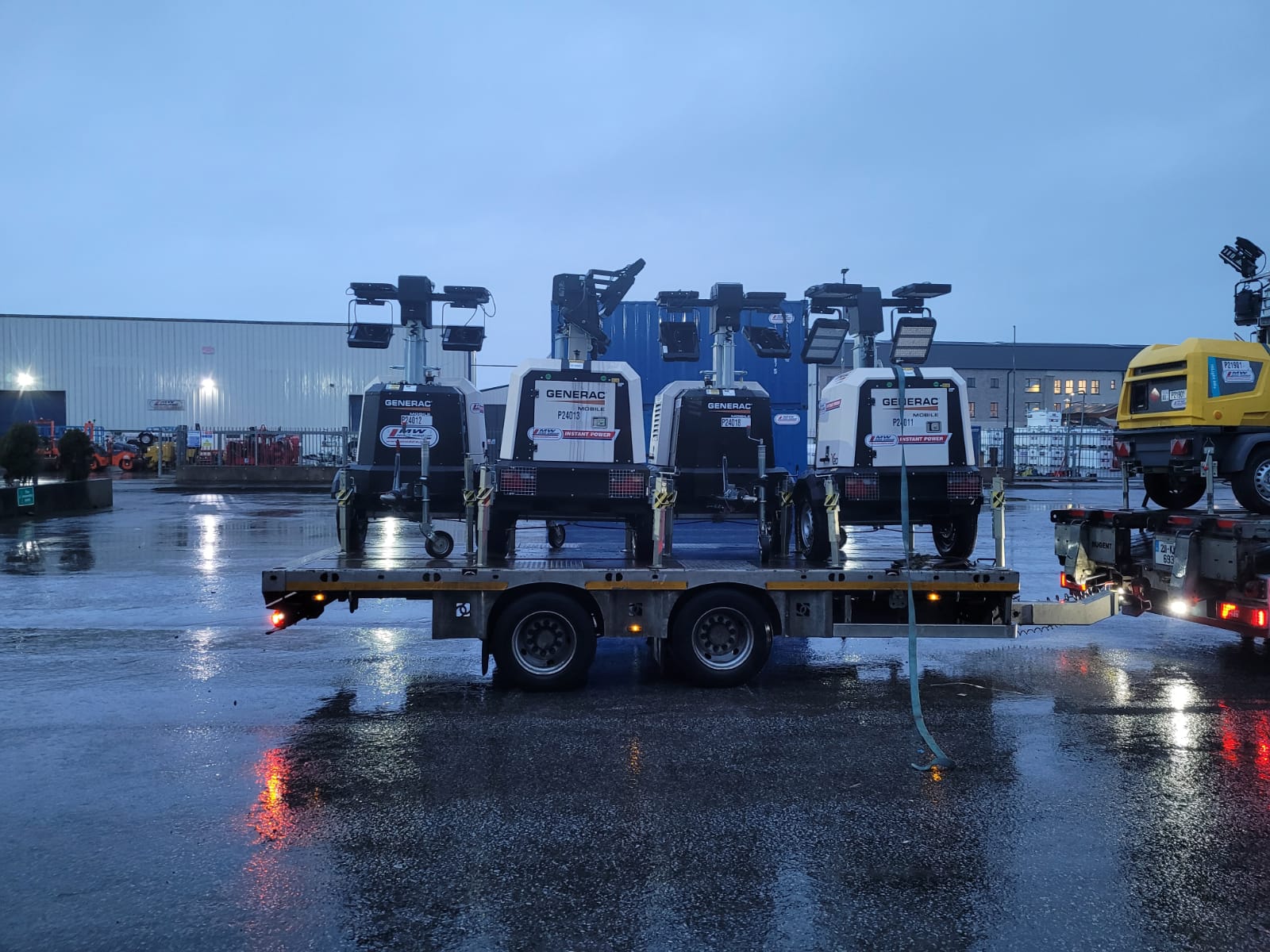 Large Number of Lighting towers heading on hire across the country 