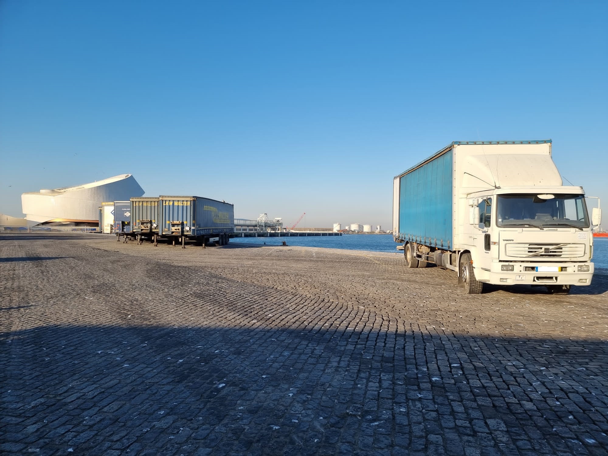 In the port. Shipping to Lagos - Nigeria via Antwerp - Belgium.