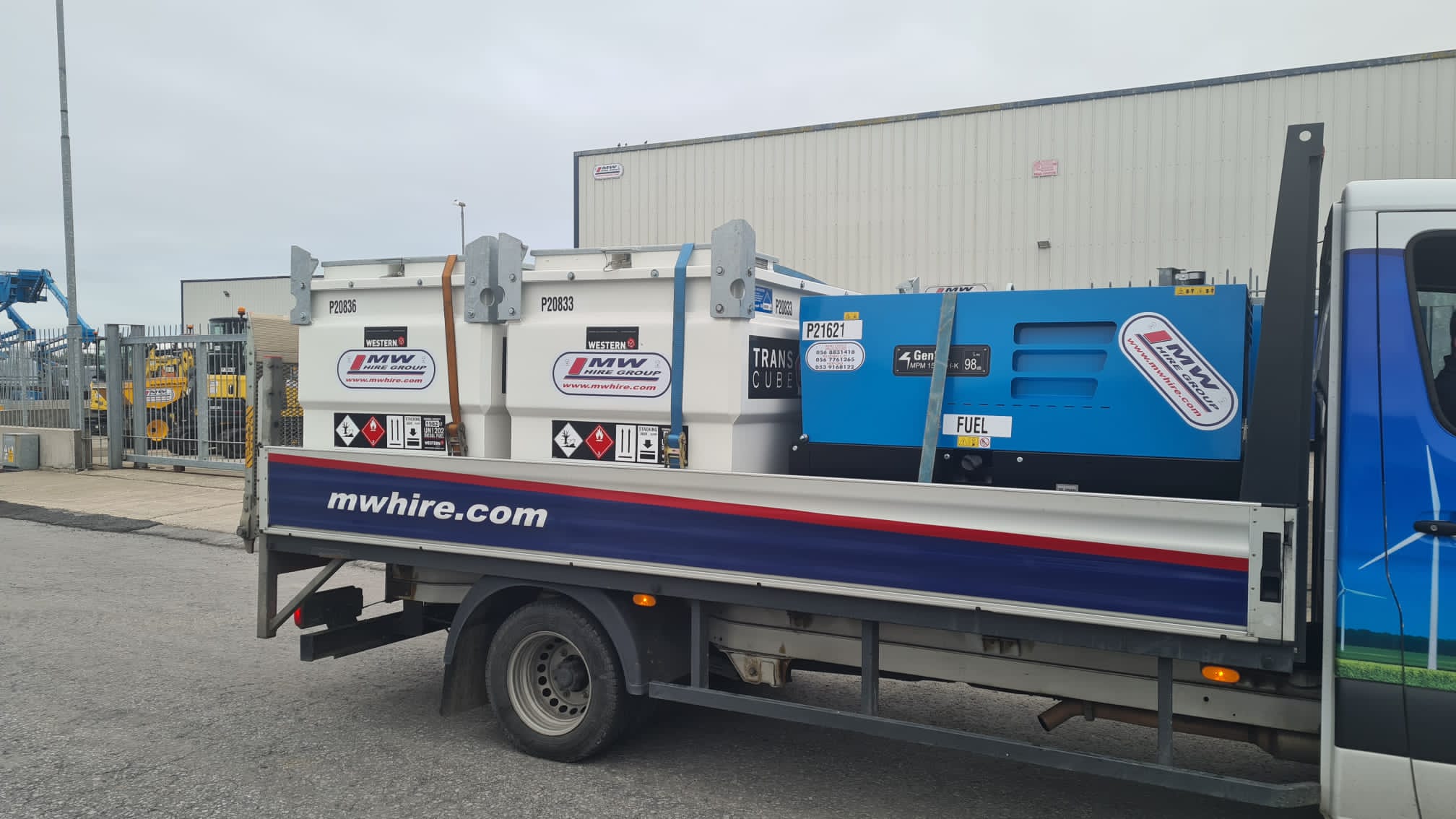 2 x New Genset 400amp Welders & 2 x Western Fuel Tanks SOLD to Civil Engineering Company in Co. Cork.... on its way to the customer 