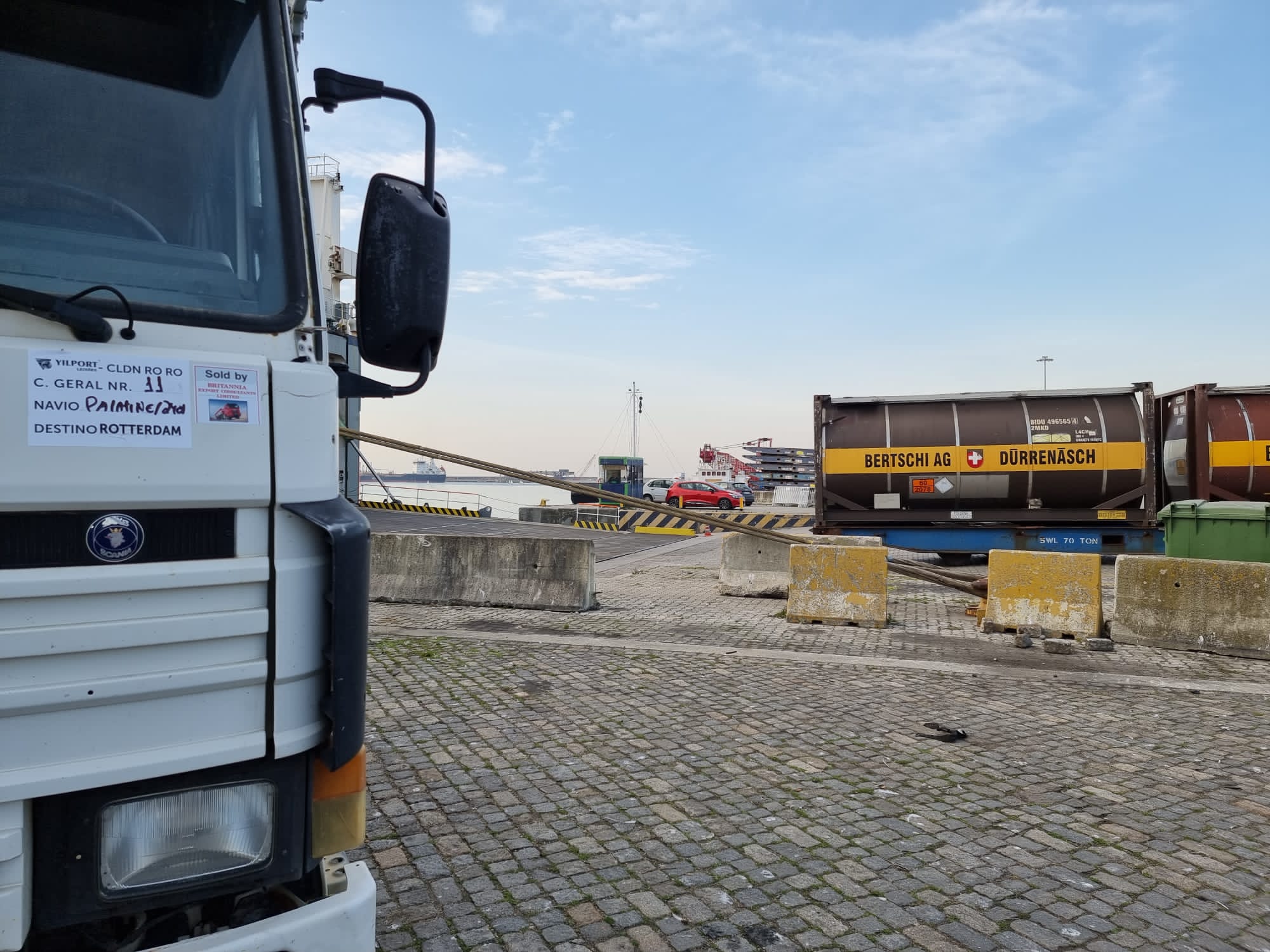 In the port. Shipping to Lagos - Nigeria via Antwerp - Belgium.