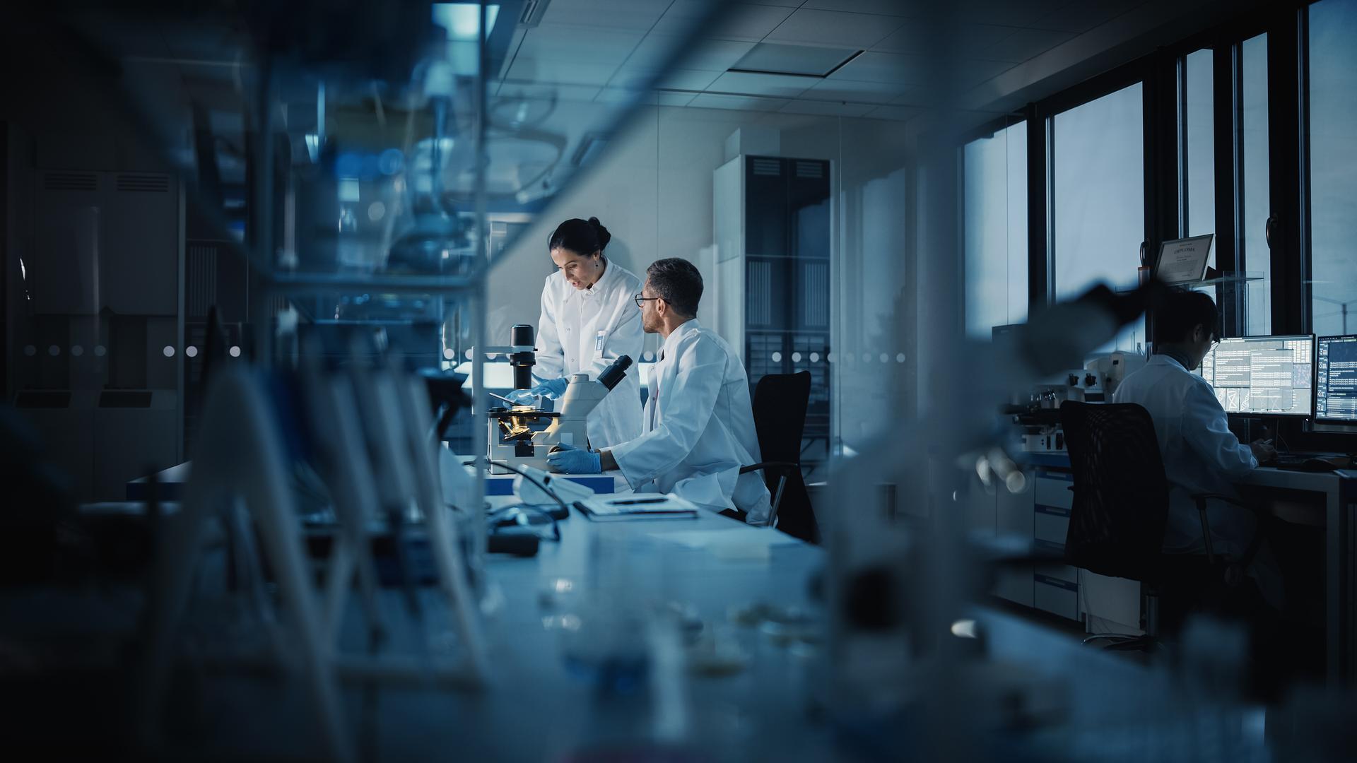 Laboratory equipment being prepared for shipping