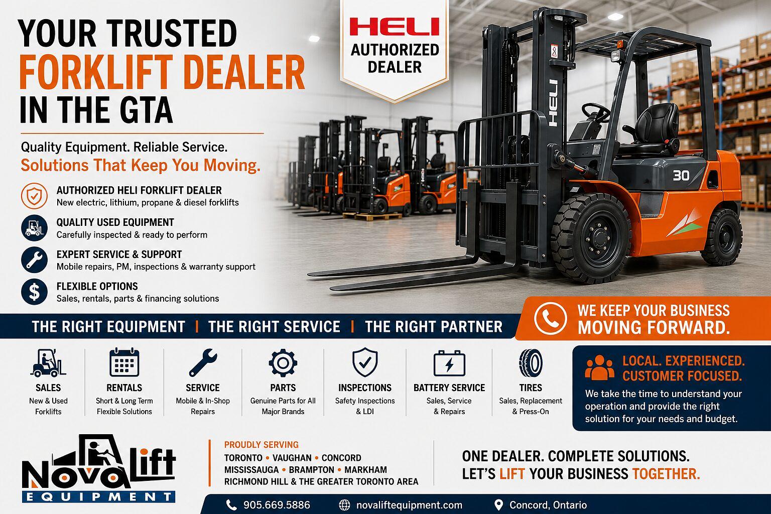 Why NovaLift Equipment Is the Right Forklift & Material Handling Dealer for Your Business