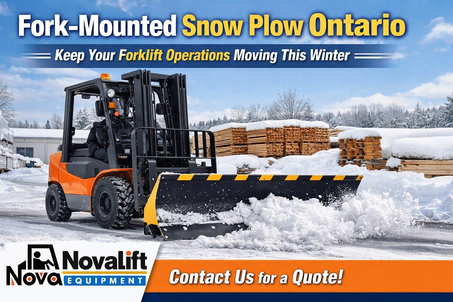 Fork-Mounted Snow Plows for Outdoor Forklifts in Ontario