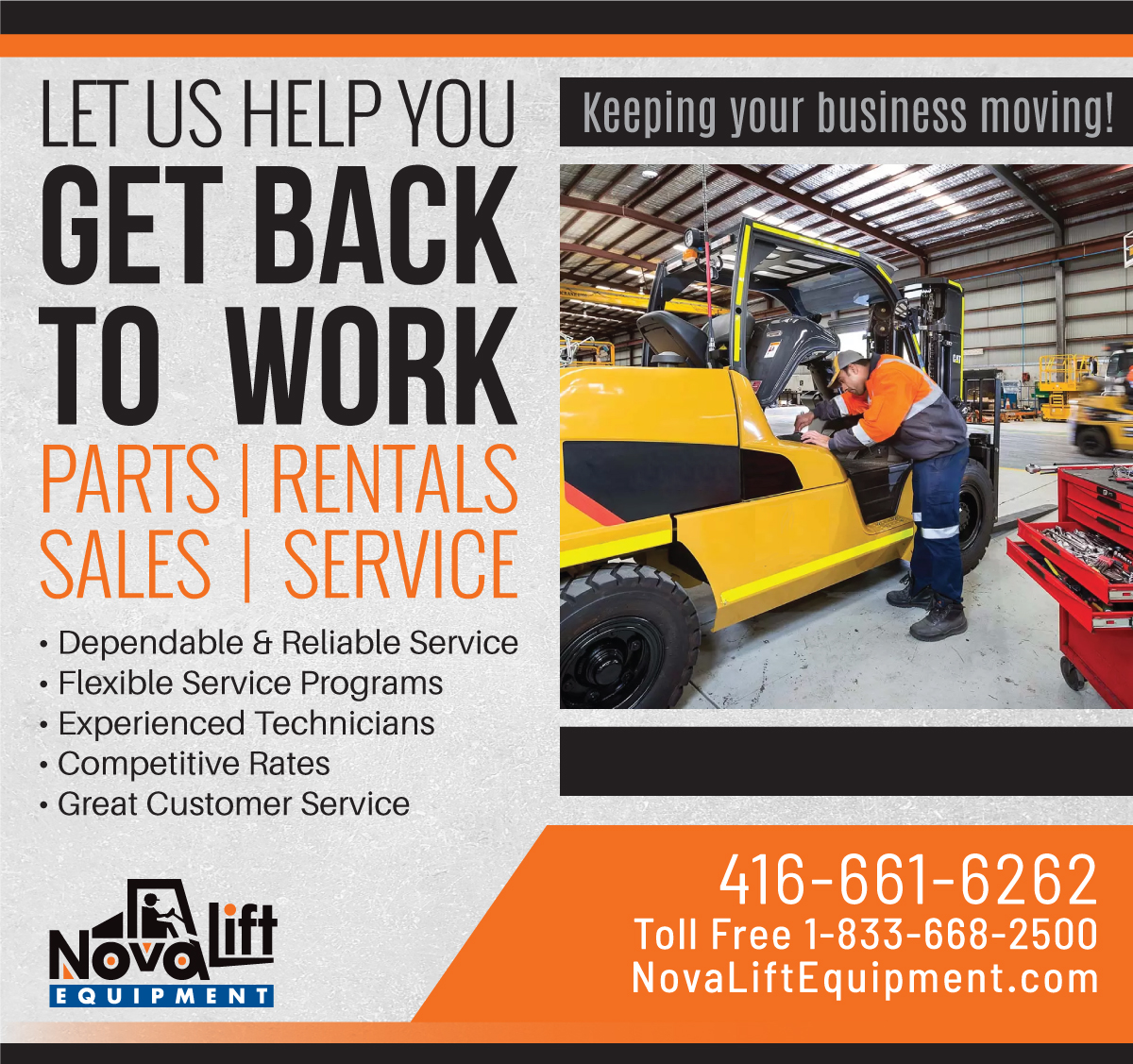 Forklift Repair & Service in Brampton, Ontario – Keep Your Business Moving with NovaLift Equipment