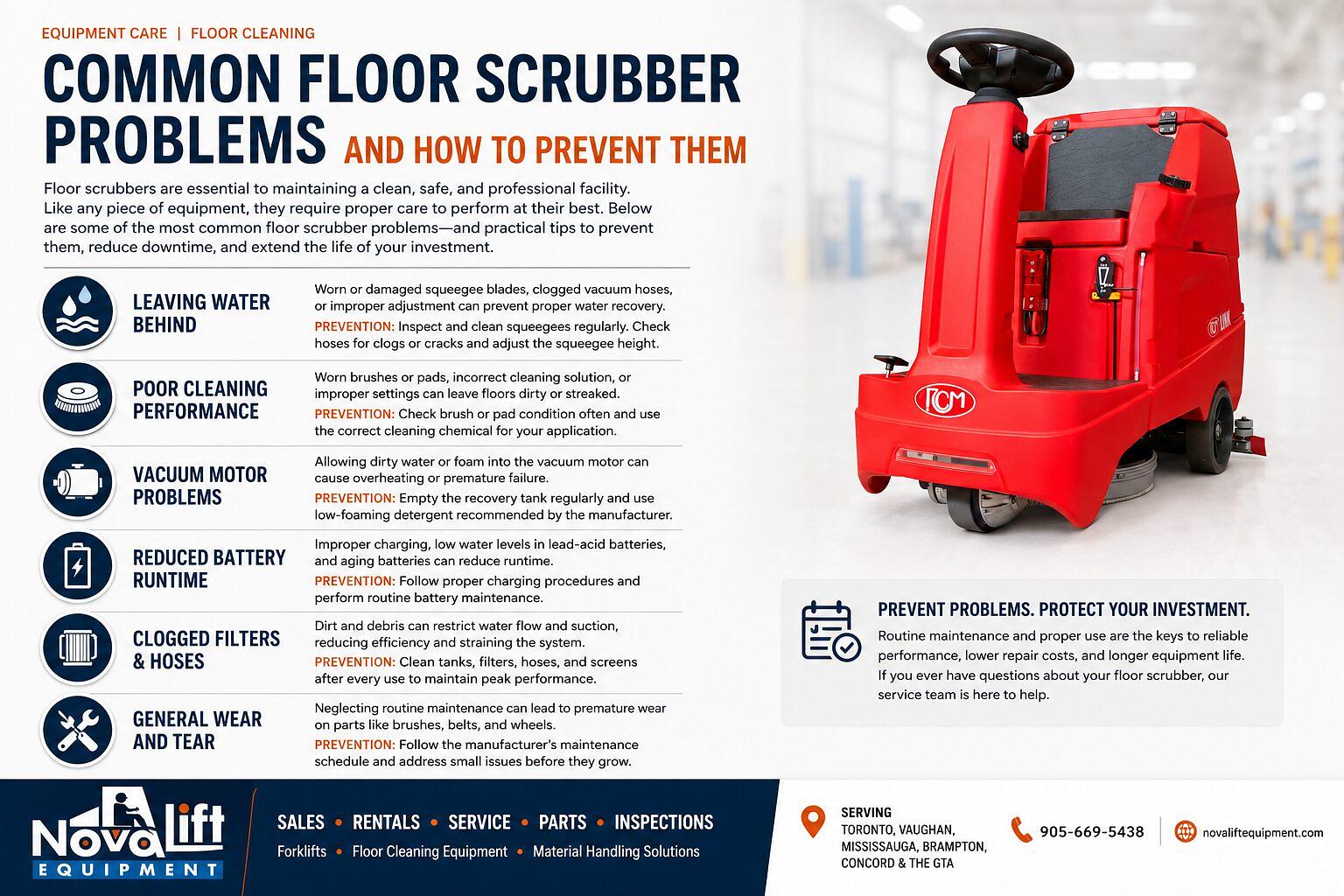 Common Floor Scrubber Problems and How to Prevent Them