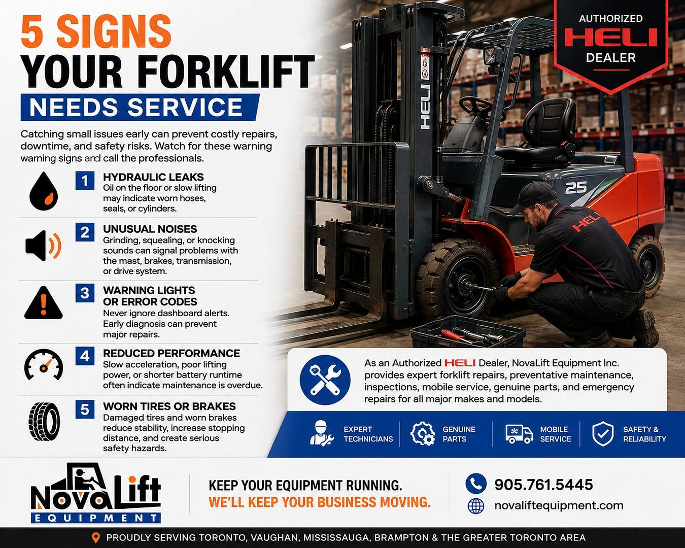 5 Signs Your Forklift Needs to be Serviced