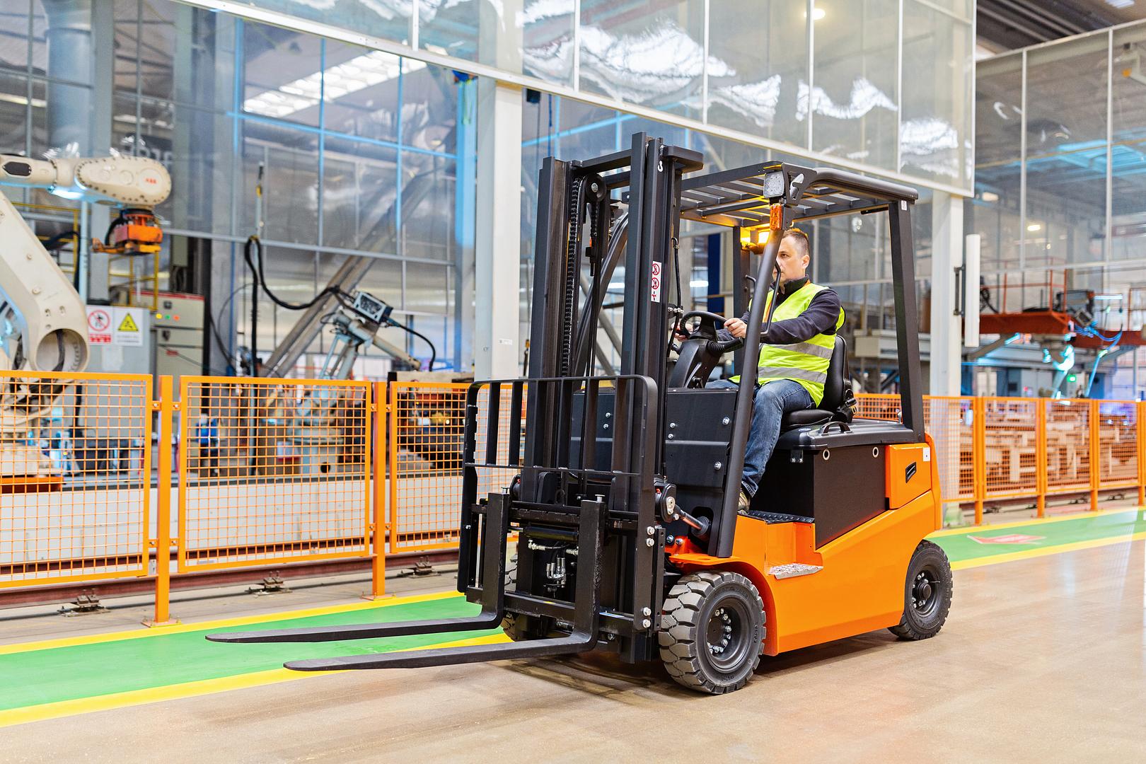 NovaLift Equipment technician servicing a forklift in the Greater Toronto Area
