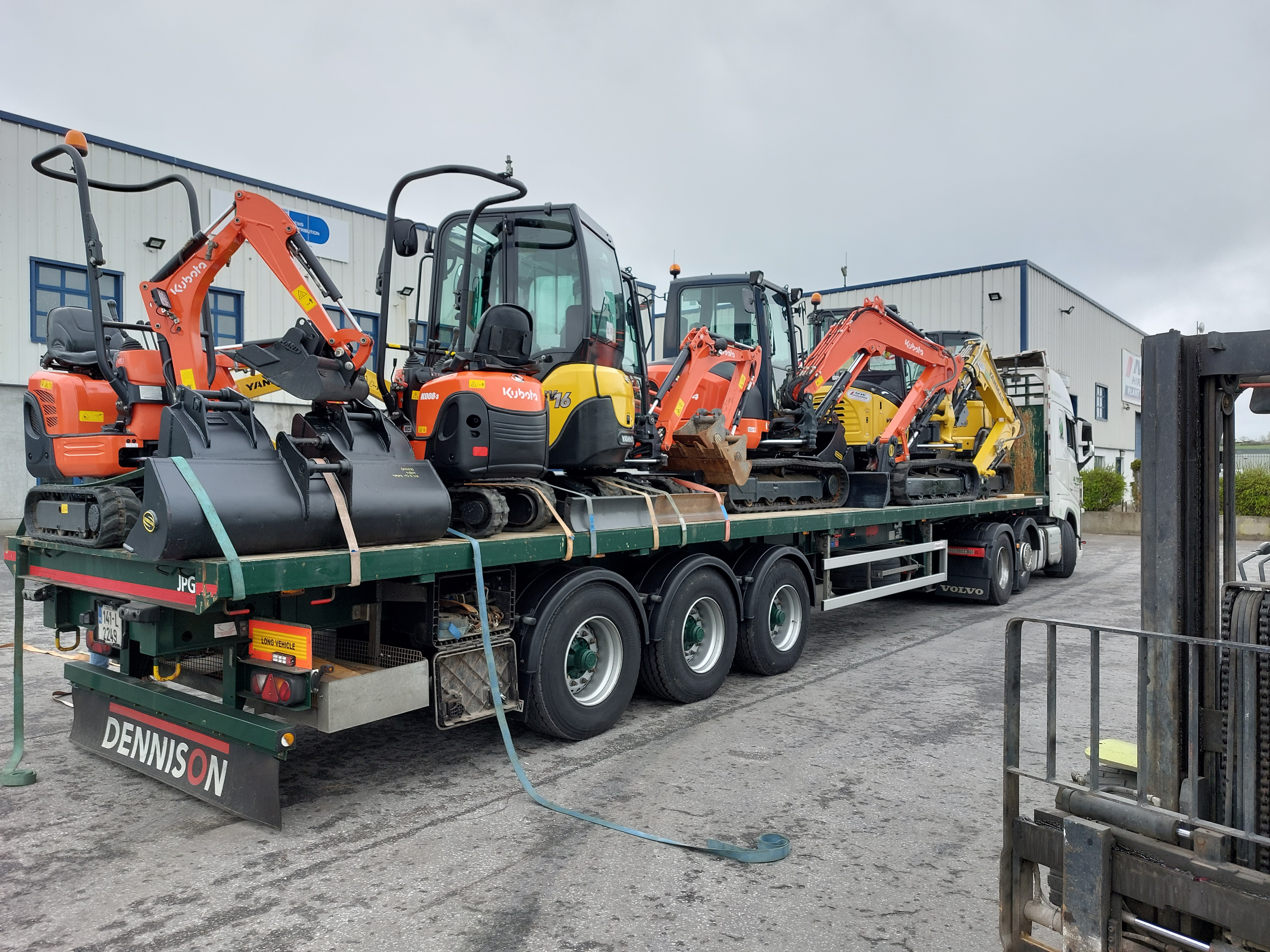 Variety of Excavators SOLD.... heading to a customer in the UK 