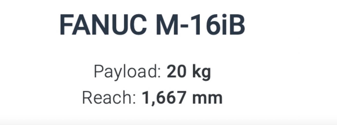 Fanuc M-16iB Data Sheet