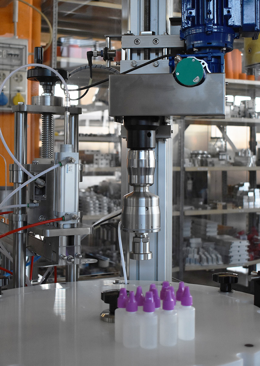 Each cap has its own capping plant