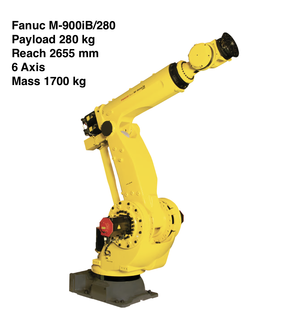 Fanuc M-900iB/280 6 Axes Industrial Robot Payload 280 kg Reach 2655 mm Data Sheet