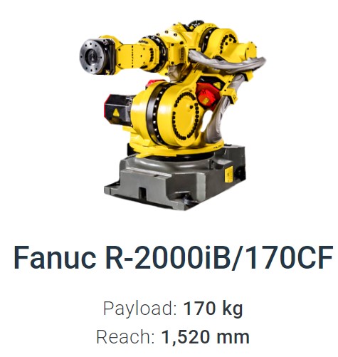 Fanuc R-2000iB/170CF Data Sheet 6 Axis Spot Welding Material Handling Robot