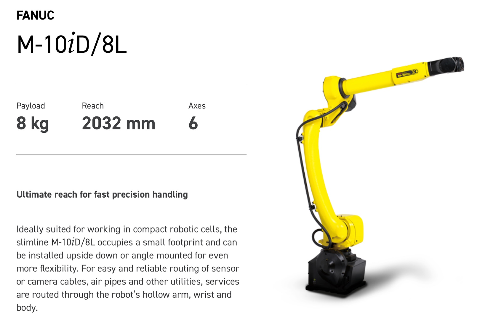FANUC M-10iD/8L 6 AXIS ROBOT