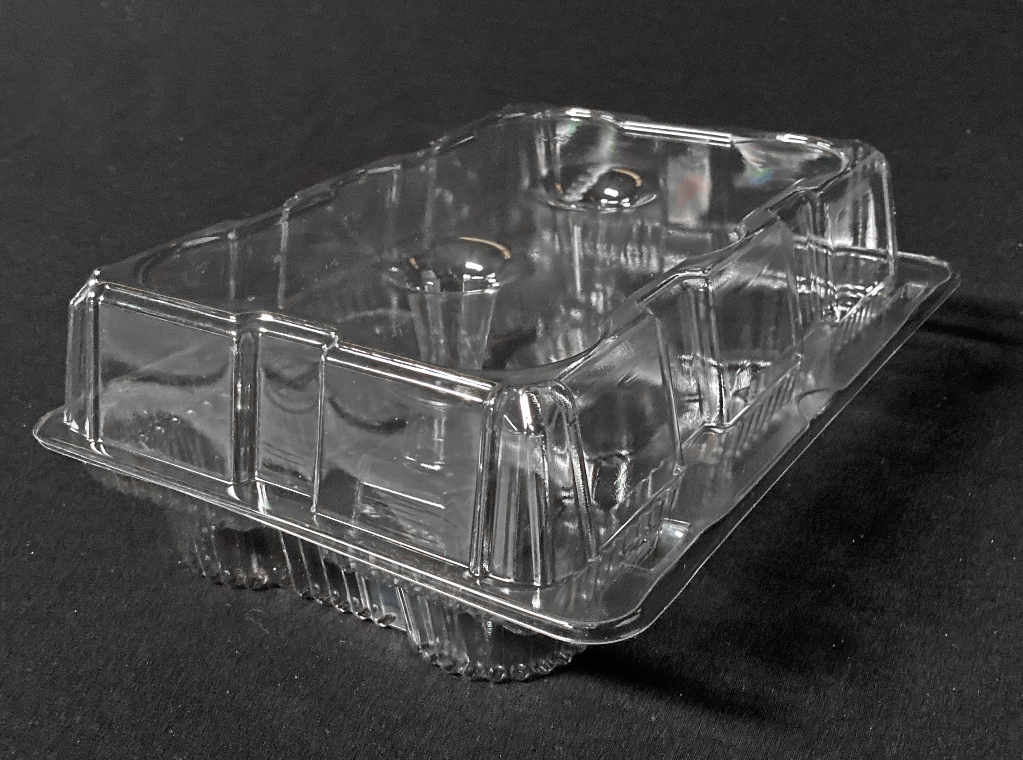 See-Through Plastic Food Containers -- Clamshell Display