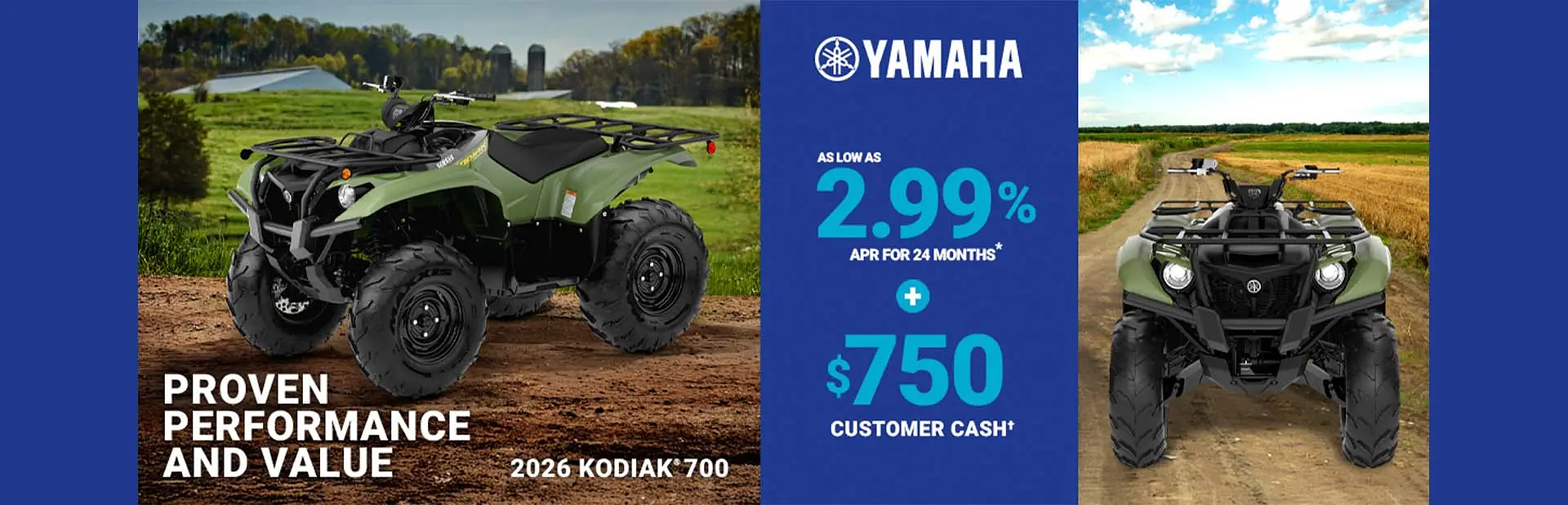 Yamaha Kodiak 700 ATV promotional banner